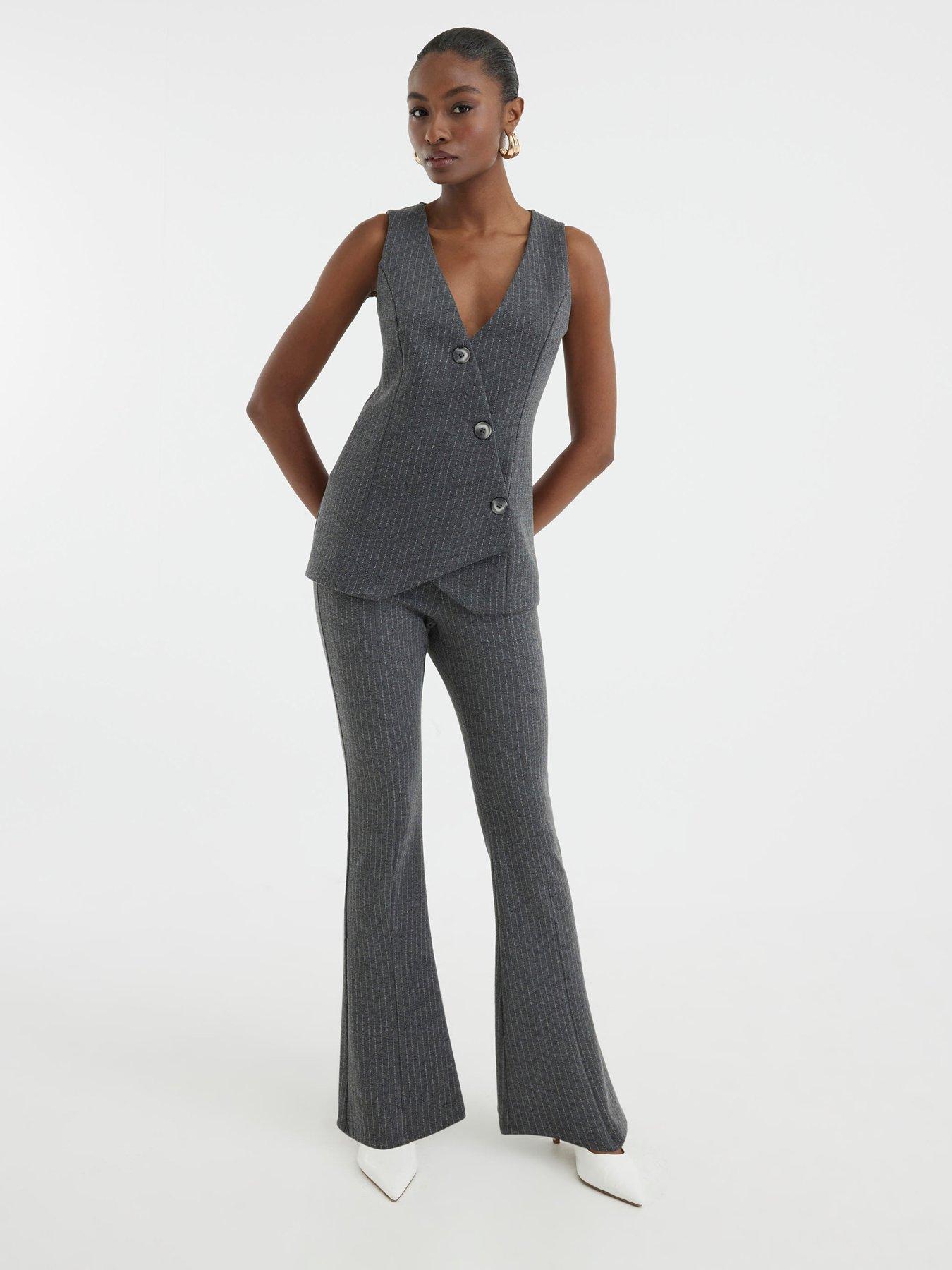 undefined Pinstripe Trouser - Grey