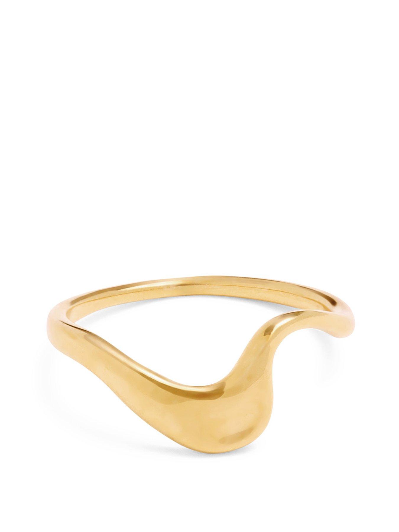 Image 1 of 4 of Katie Loxton Marina Wave Waterproof Gold Ring