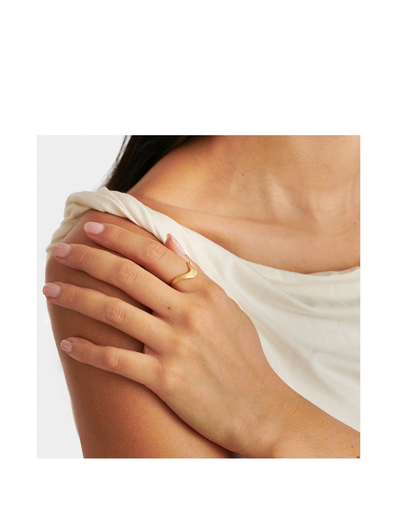 Image 2 of 4 of Katie Loxton Marina Wave Waterproof Gold Ring