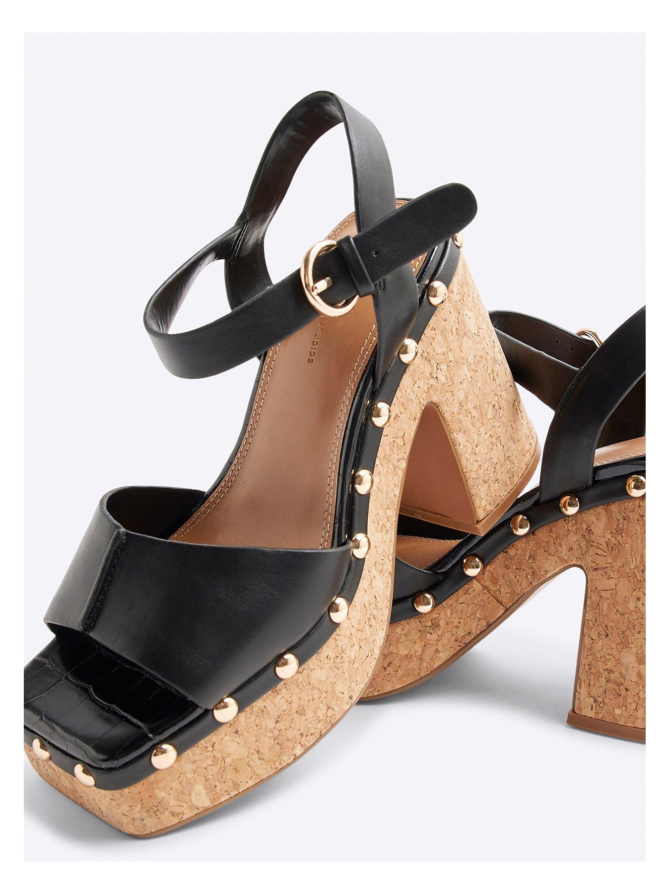 Image 5 of 6 of River Island Cork Platform Sandal - Black
