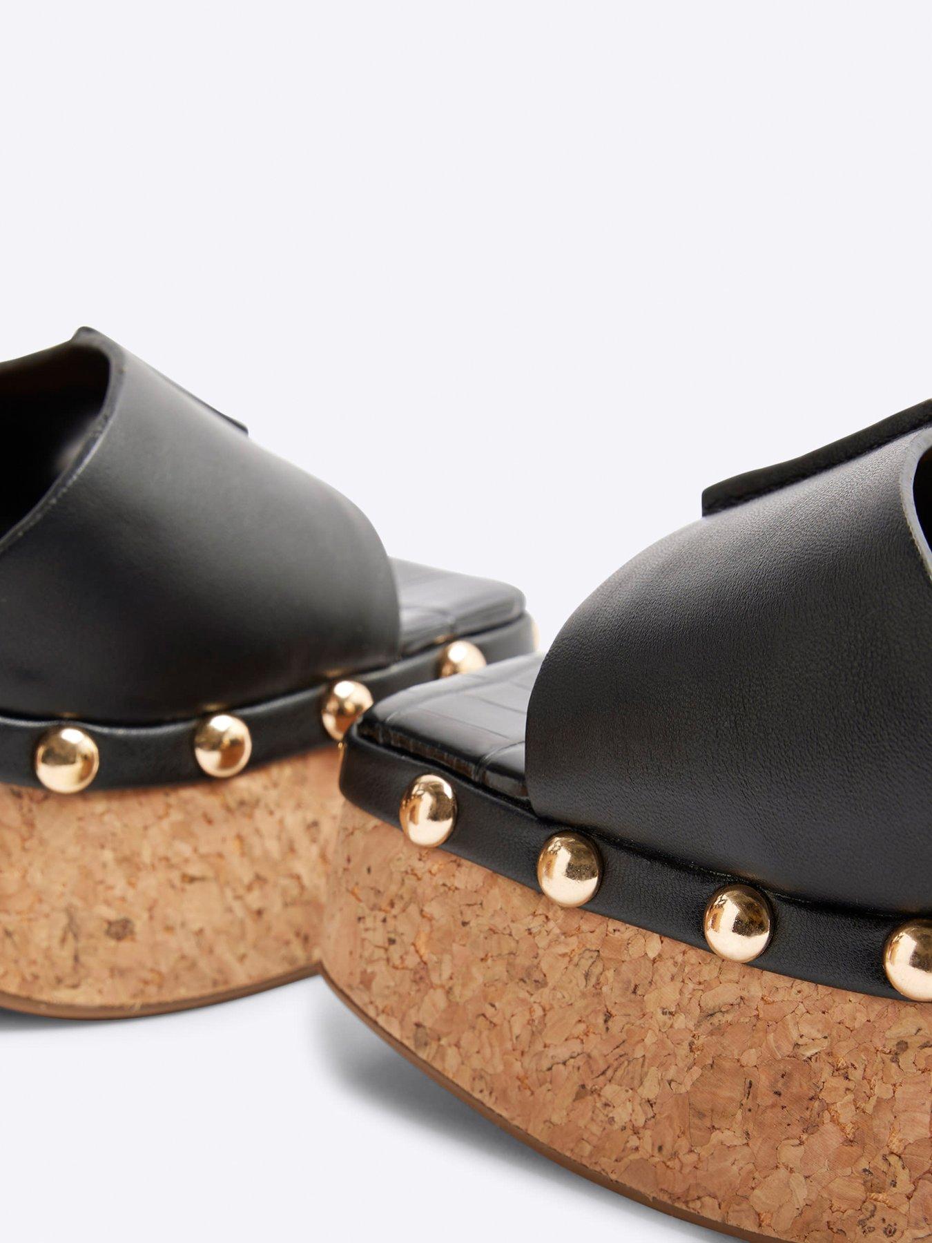 Image 6 of 6 of River Island Cork Platform Sandal - Black