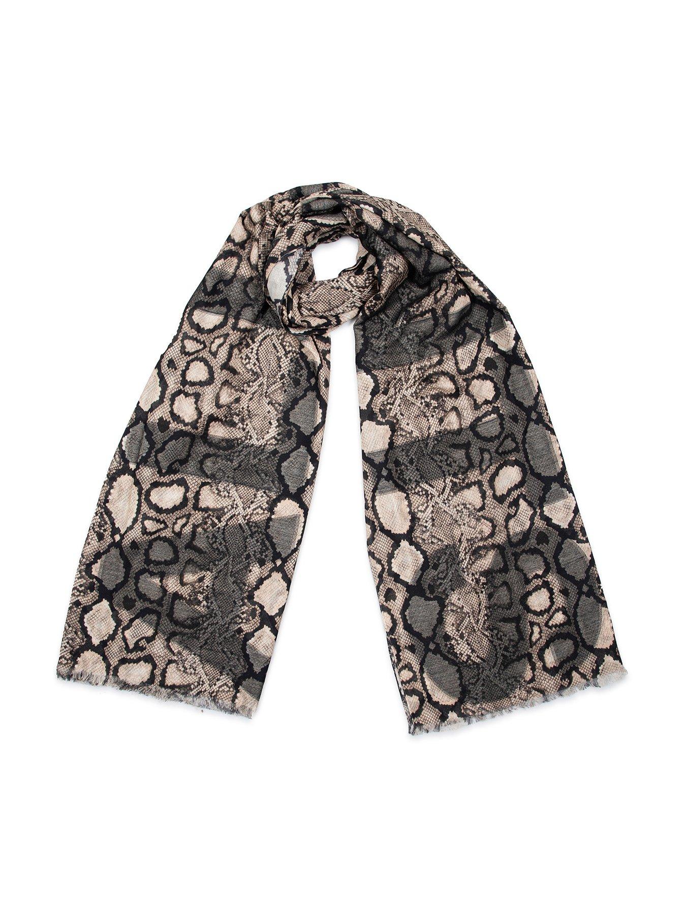 undefined Flow Print Pareo Scarf - Ecru Sage - White