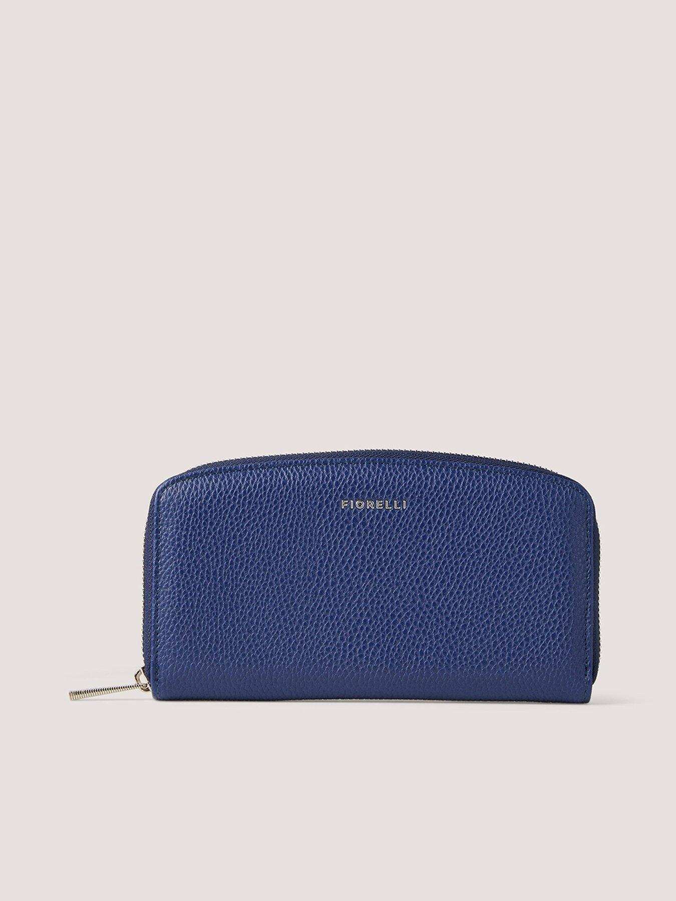 undefined Benny Large Zip Around Purse - Navy