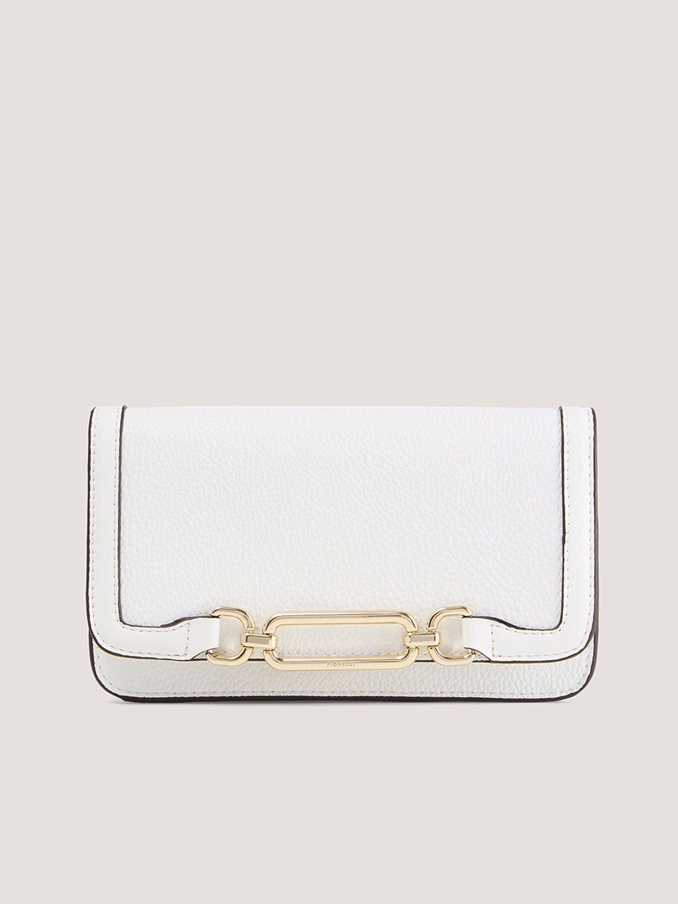 undefined Emilia Hardware Clutch - Optic White