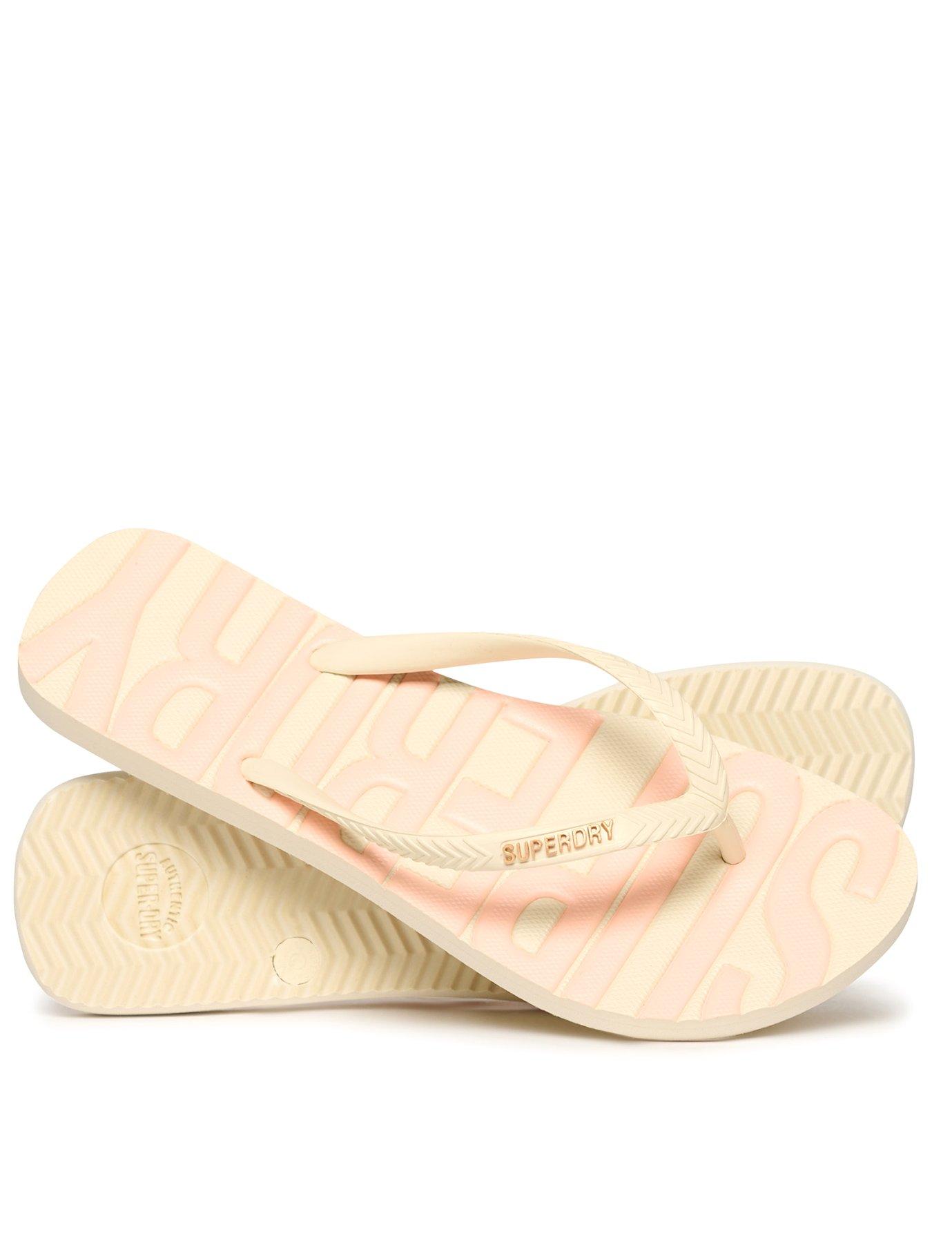 Image 1 of 3 of Superdry Core Logo Flip Flops - White