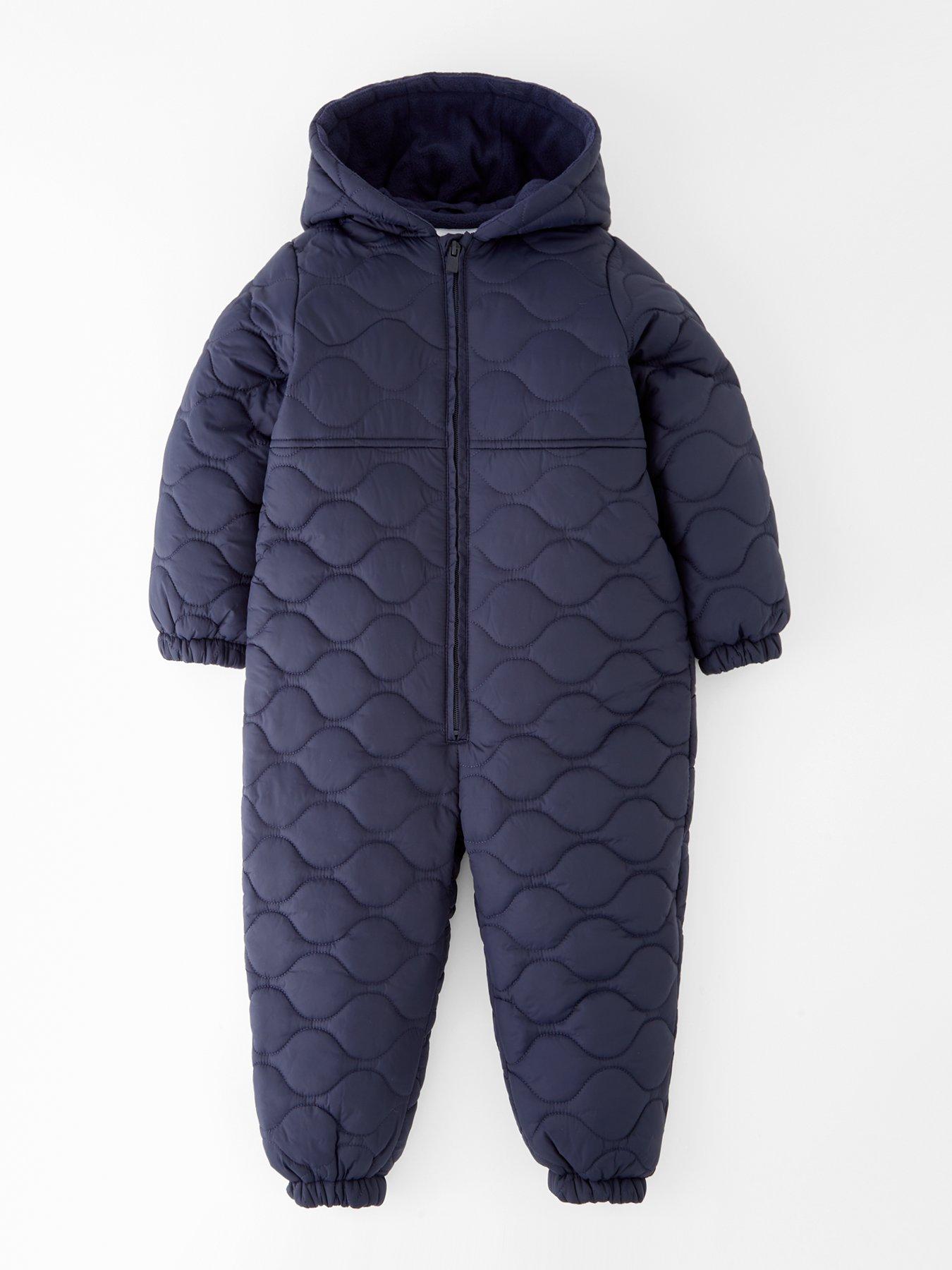 Mini V by Very Boys Quilted Snowsuit - Navy