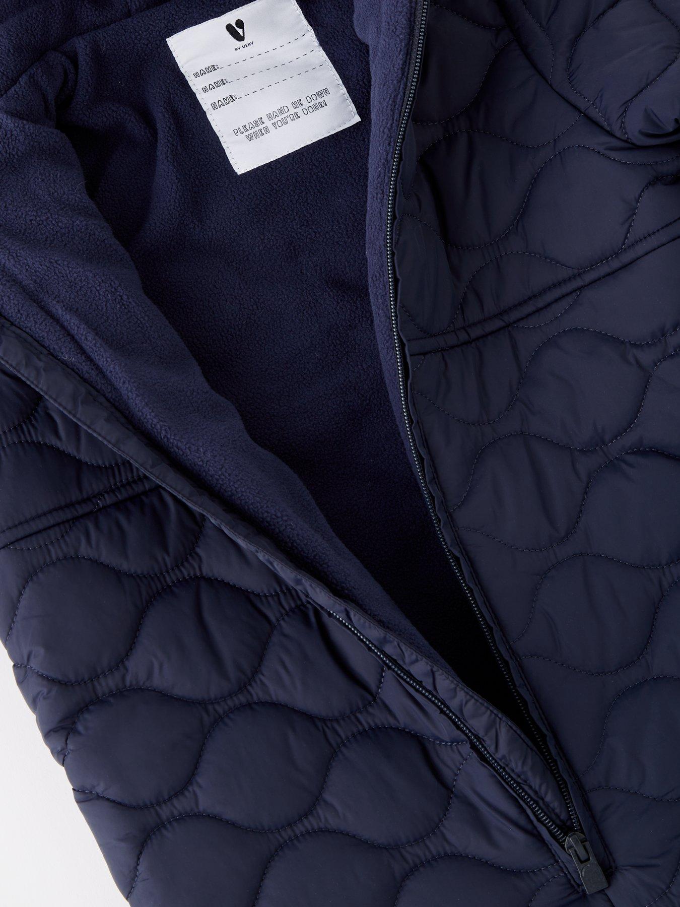 Image 3 of 4 of Mini V by Very Boys Quilted Snowsuit - Navy