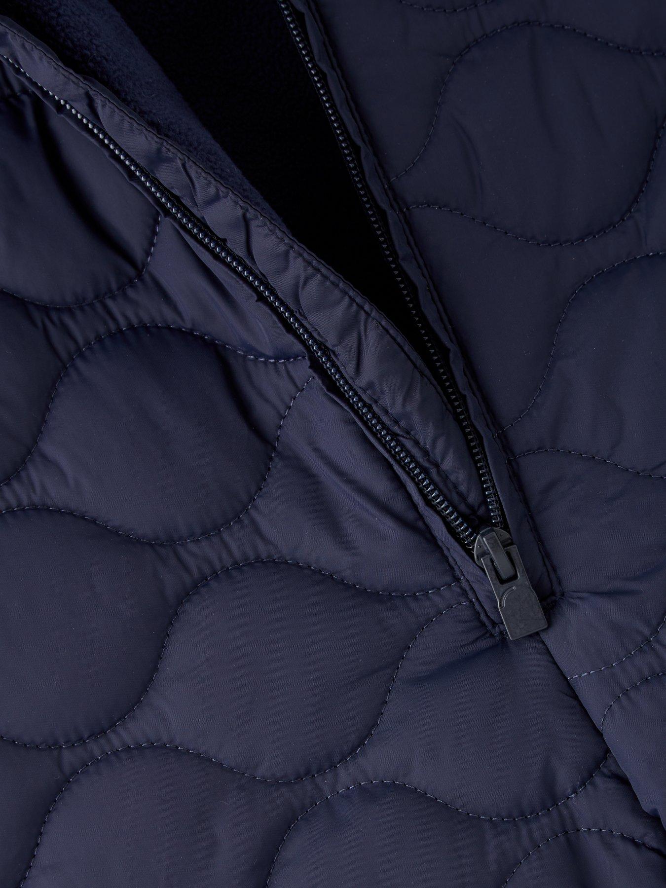 Image 4 of 4 of Mini V by Very Boys Quilted Snowsuit - Navy