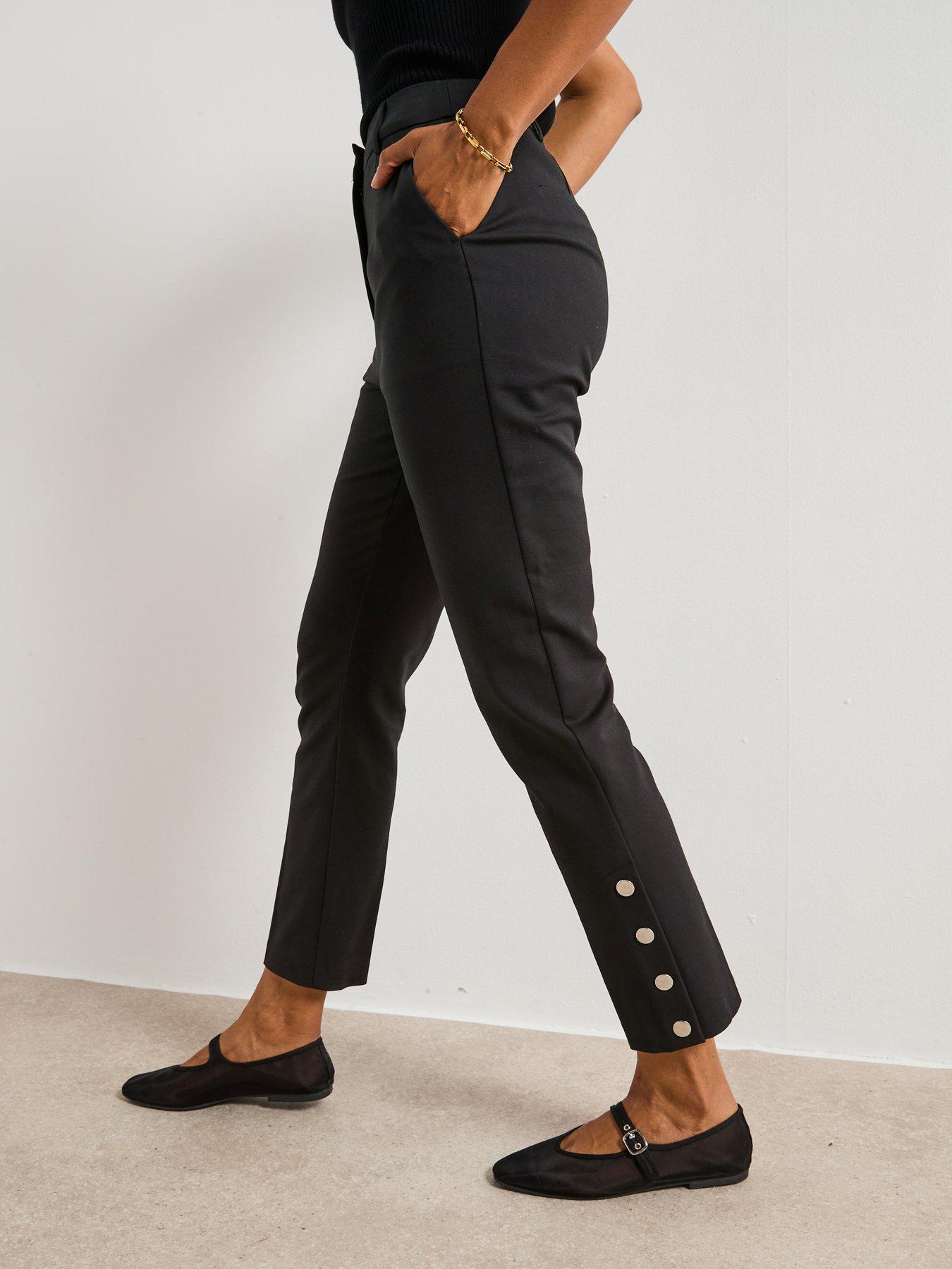 undefined Button Cuff Trouser - Black