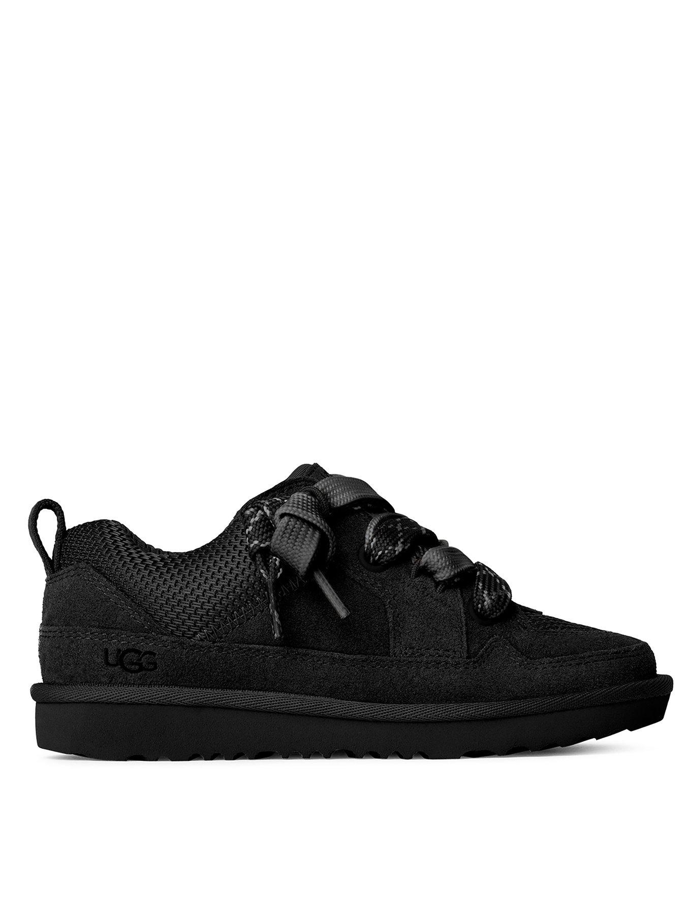 UGG Kids Lo Lowmel Shoe, Black, Size 13 Younger