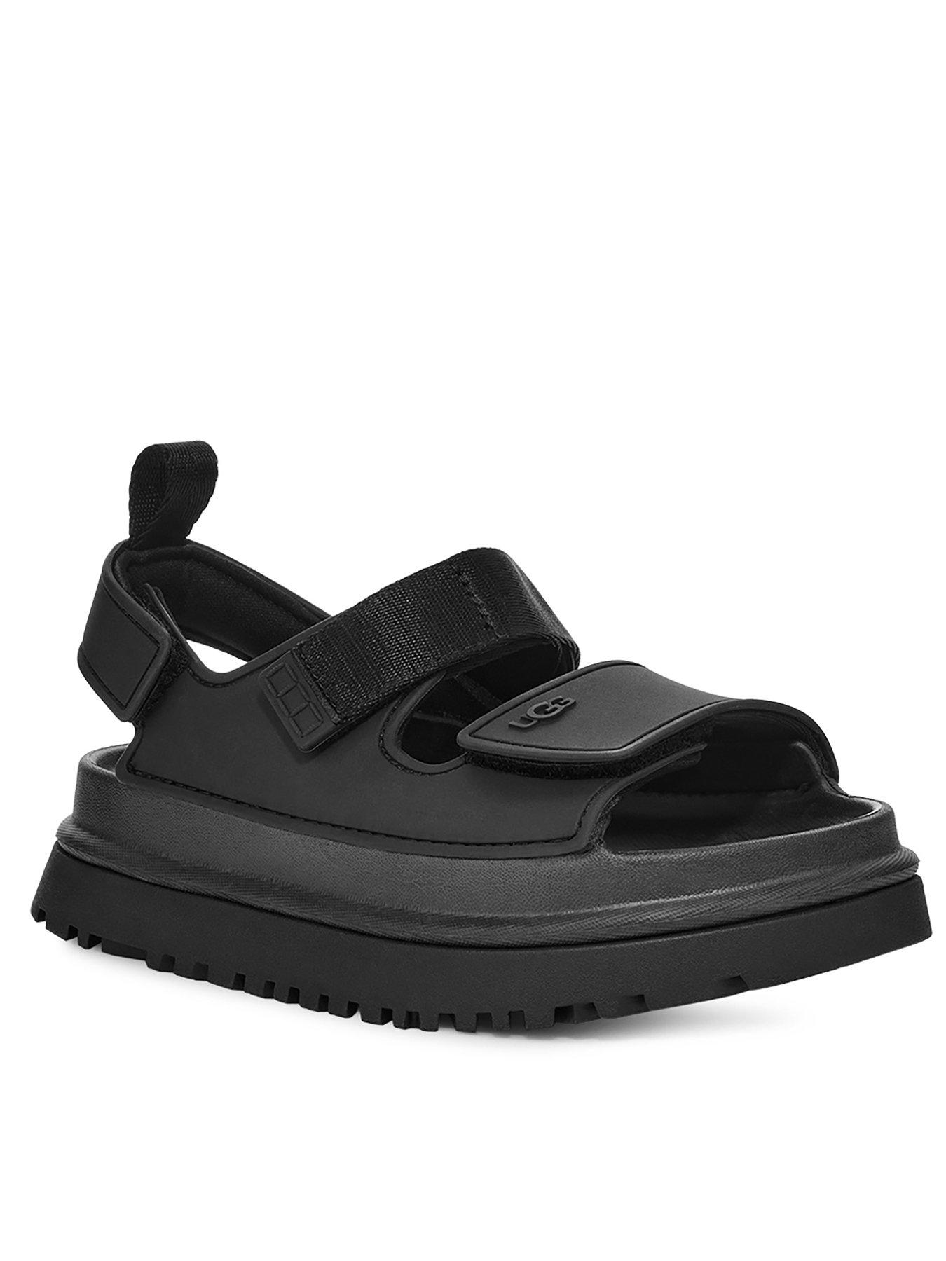 UGG Kids Goldenglow Sandal, Black, Size 13 Younger