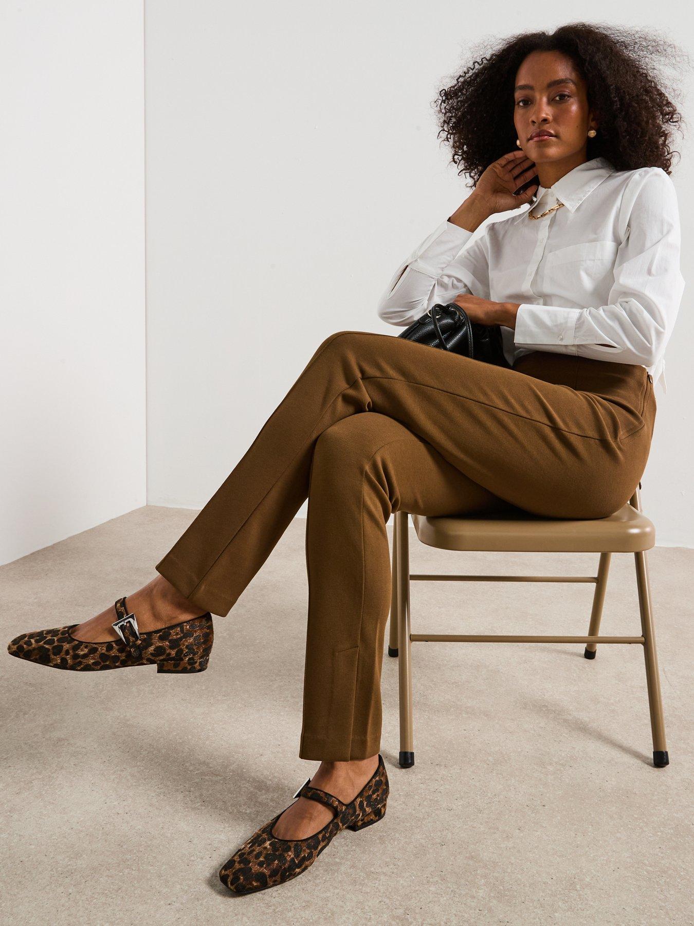V by Very Split Slim Flare - Brown | Very