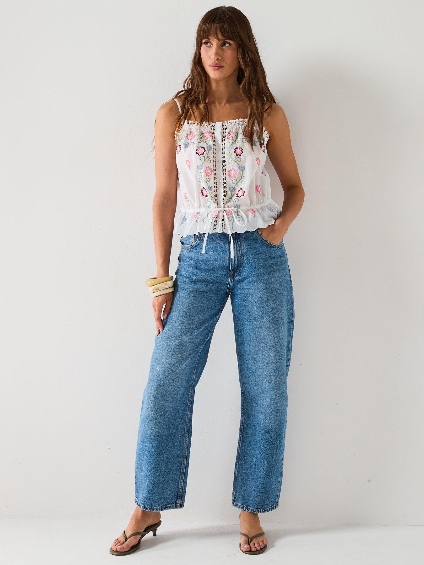 Image 3 of 6 of V by Very Embroidered Cami Top - Cream