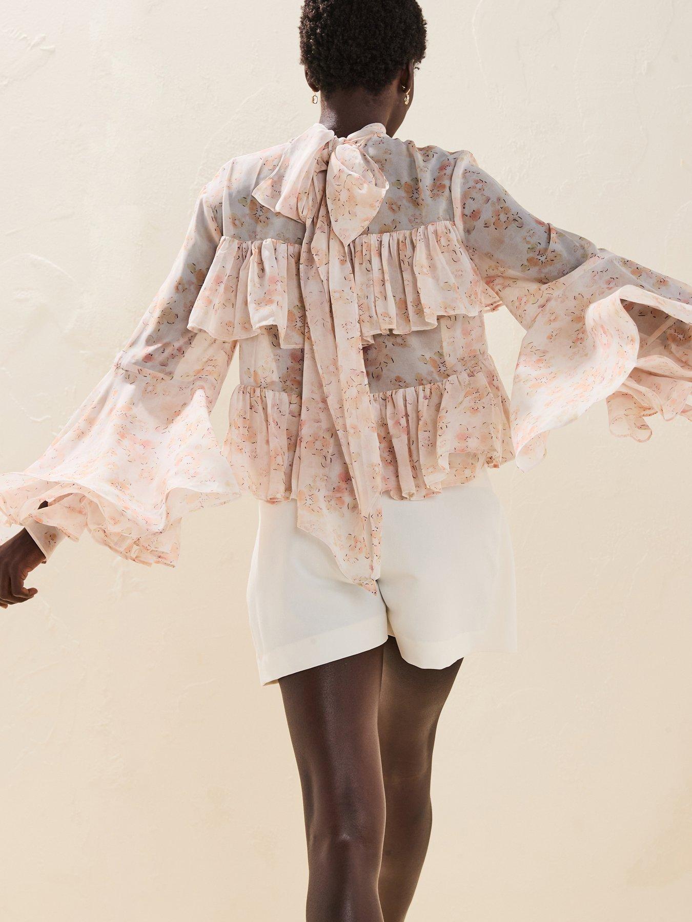 undefined Floral Frill Blouse - Print