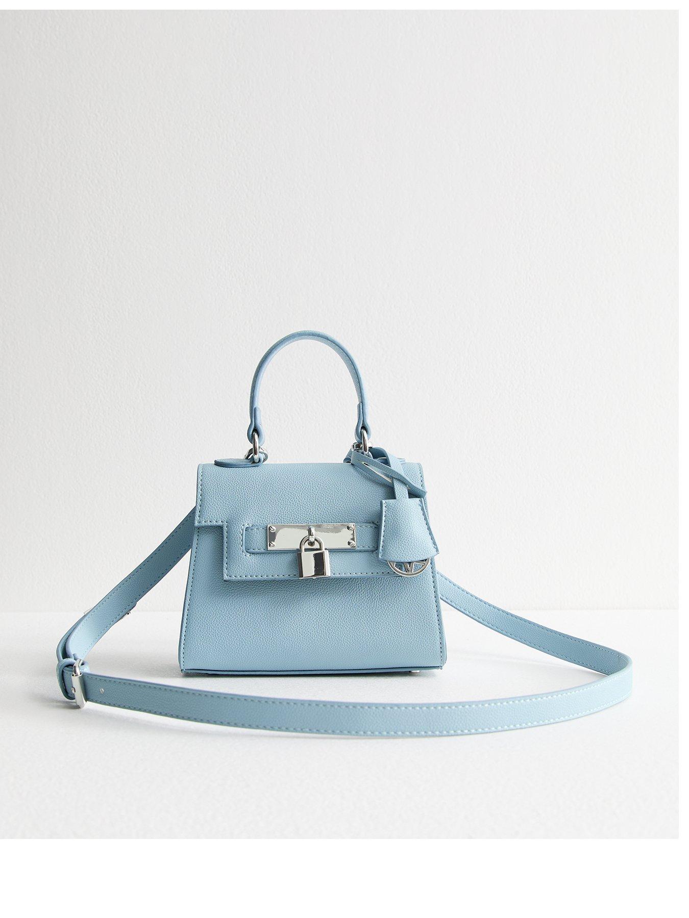 undefined Mini Top Handle Crossbody Bag - Light Blue
