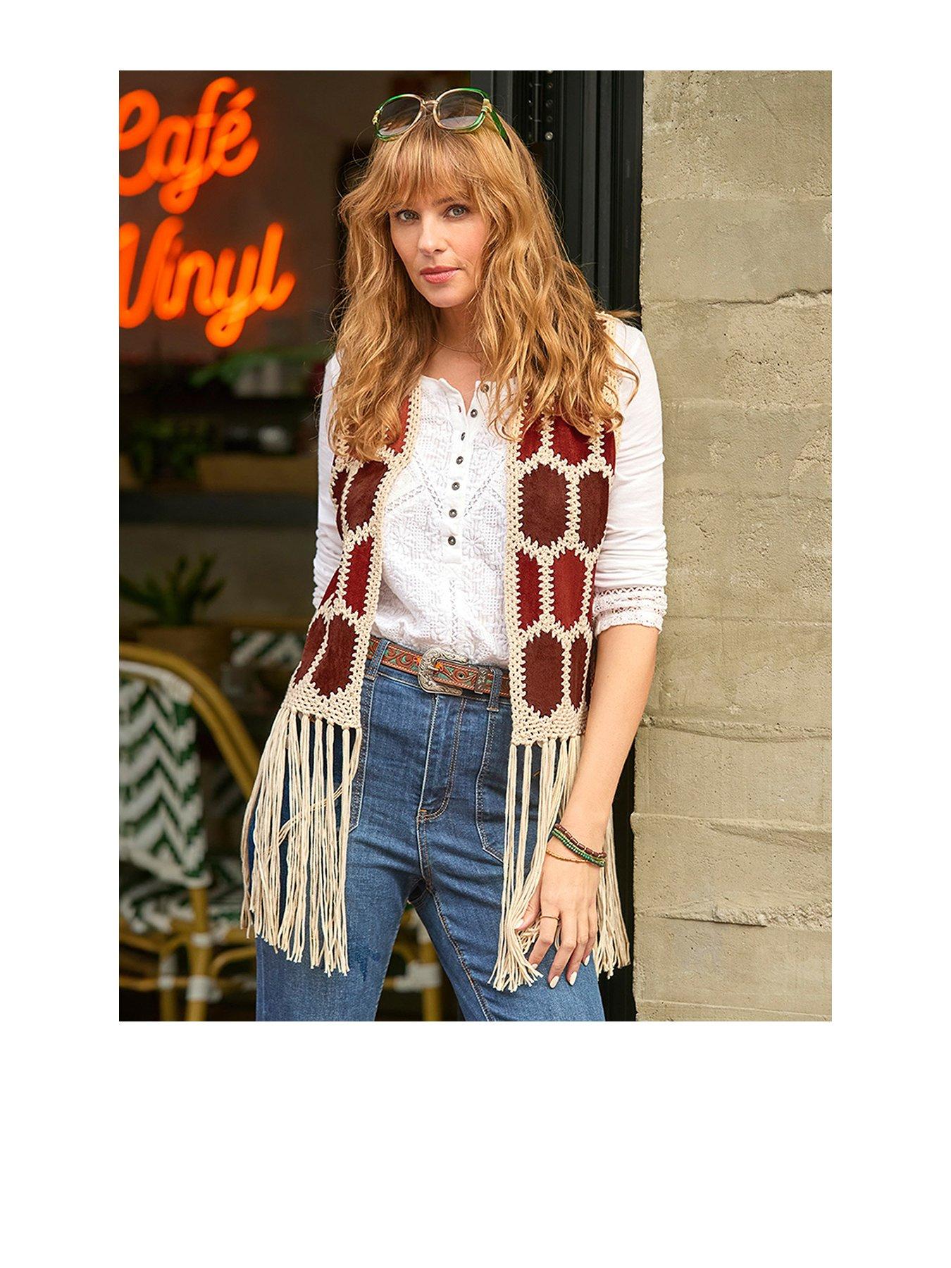 undefined Dusty Plains Patchwork Gilet - Tan