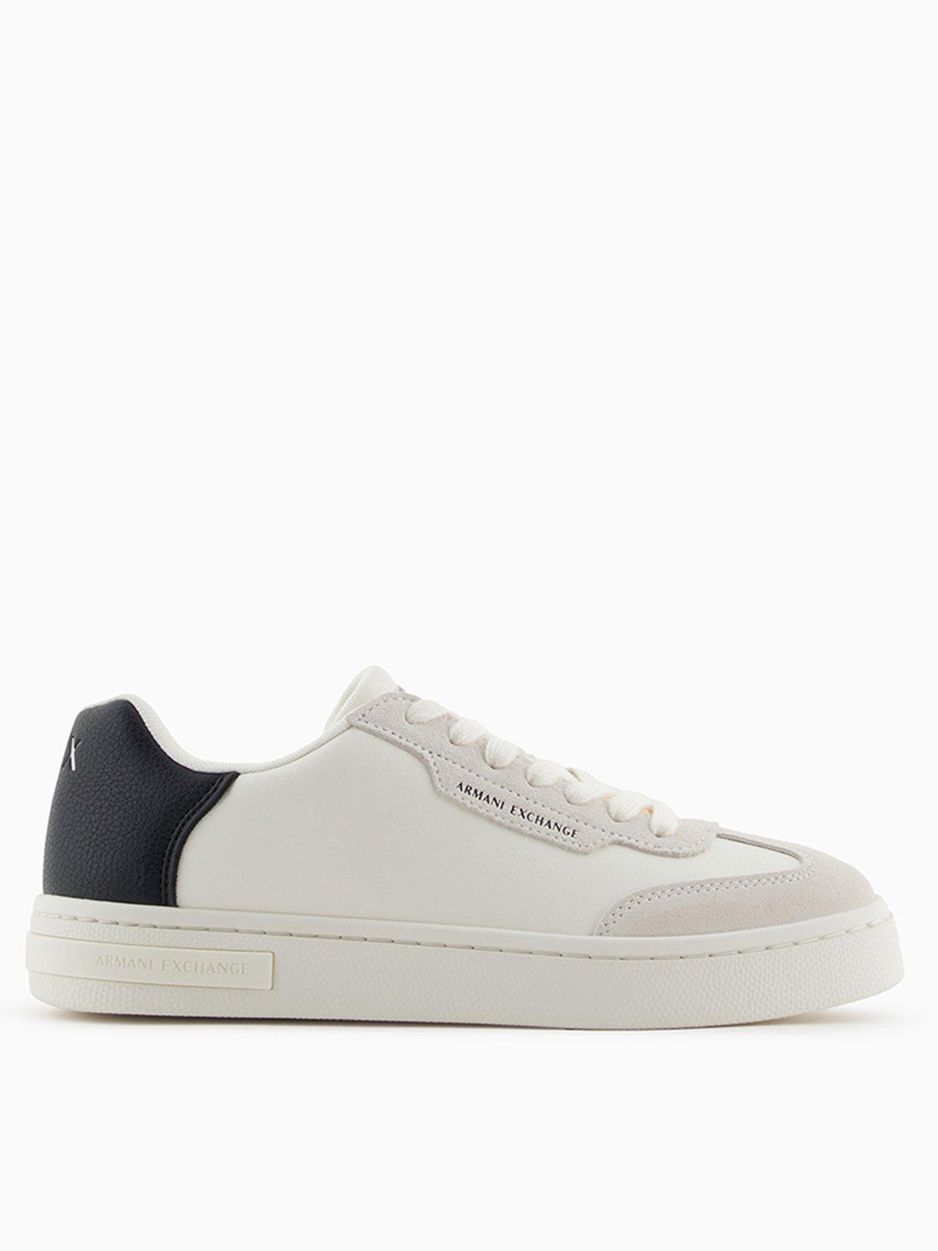 Armani Exchange Lace Up Trainers - White