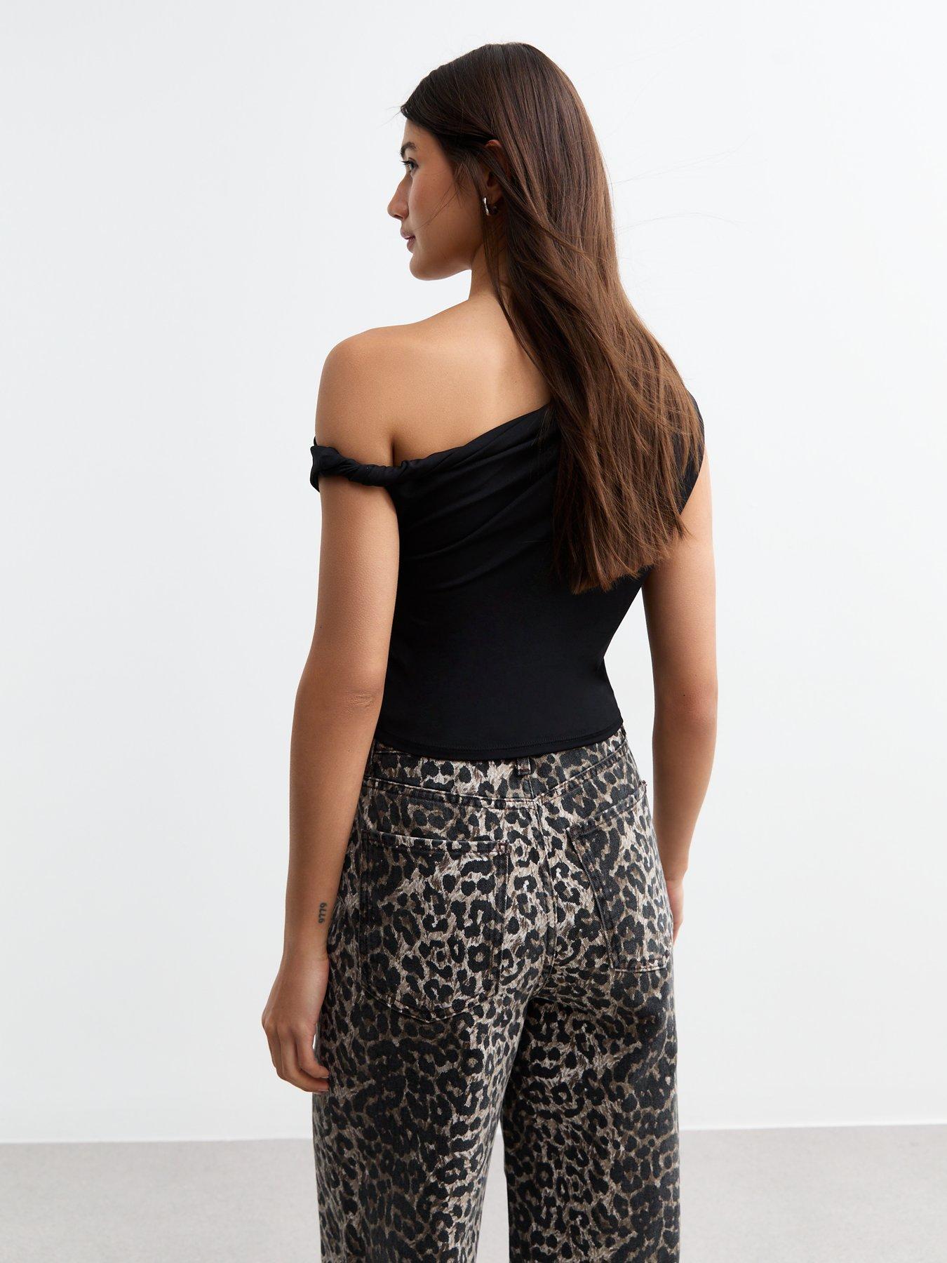 New Look Off The Shoulder Cropped Top - Black | Very