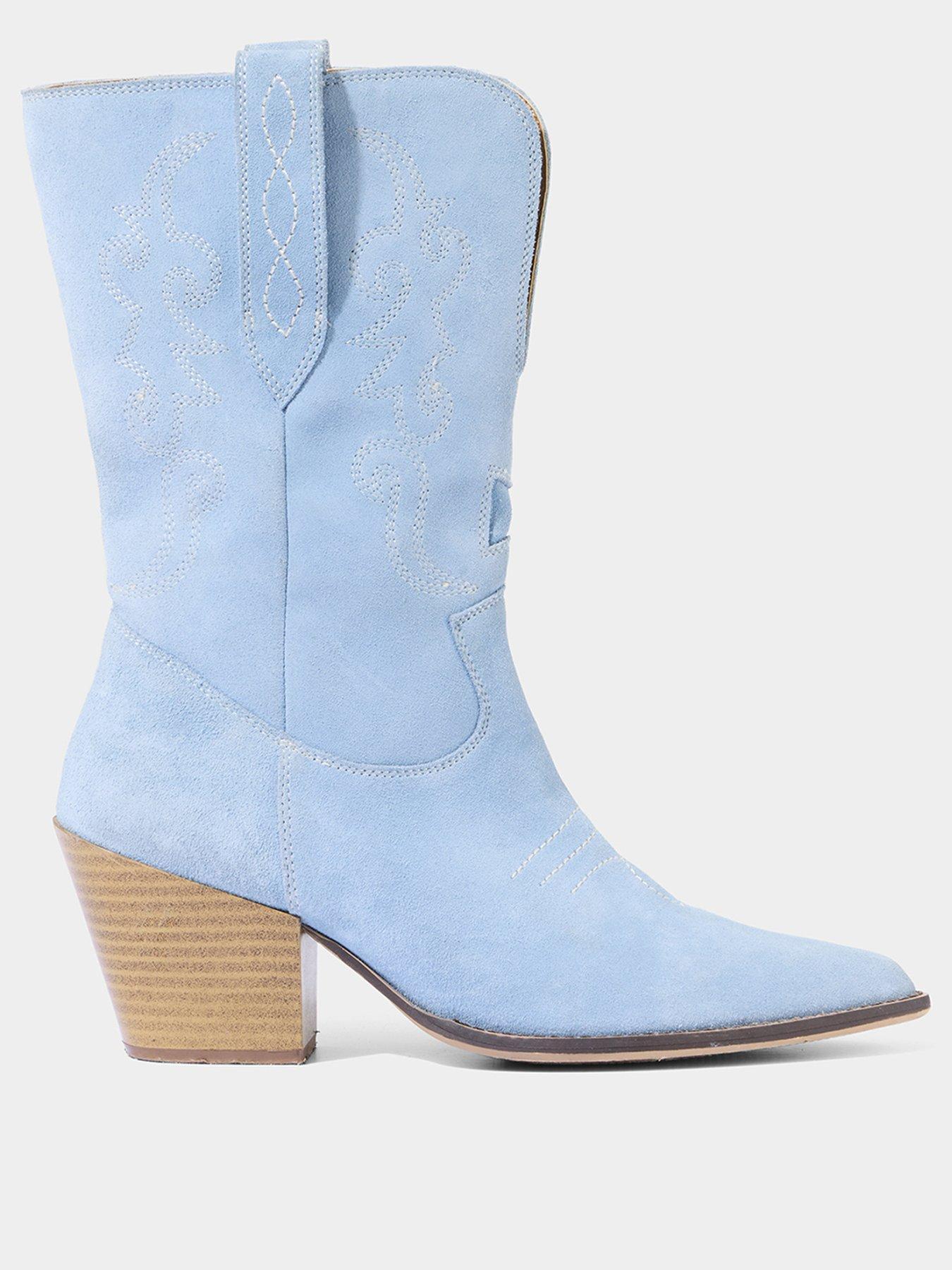 Joe Browns Austin Suede Western Boots Blue Very