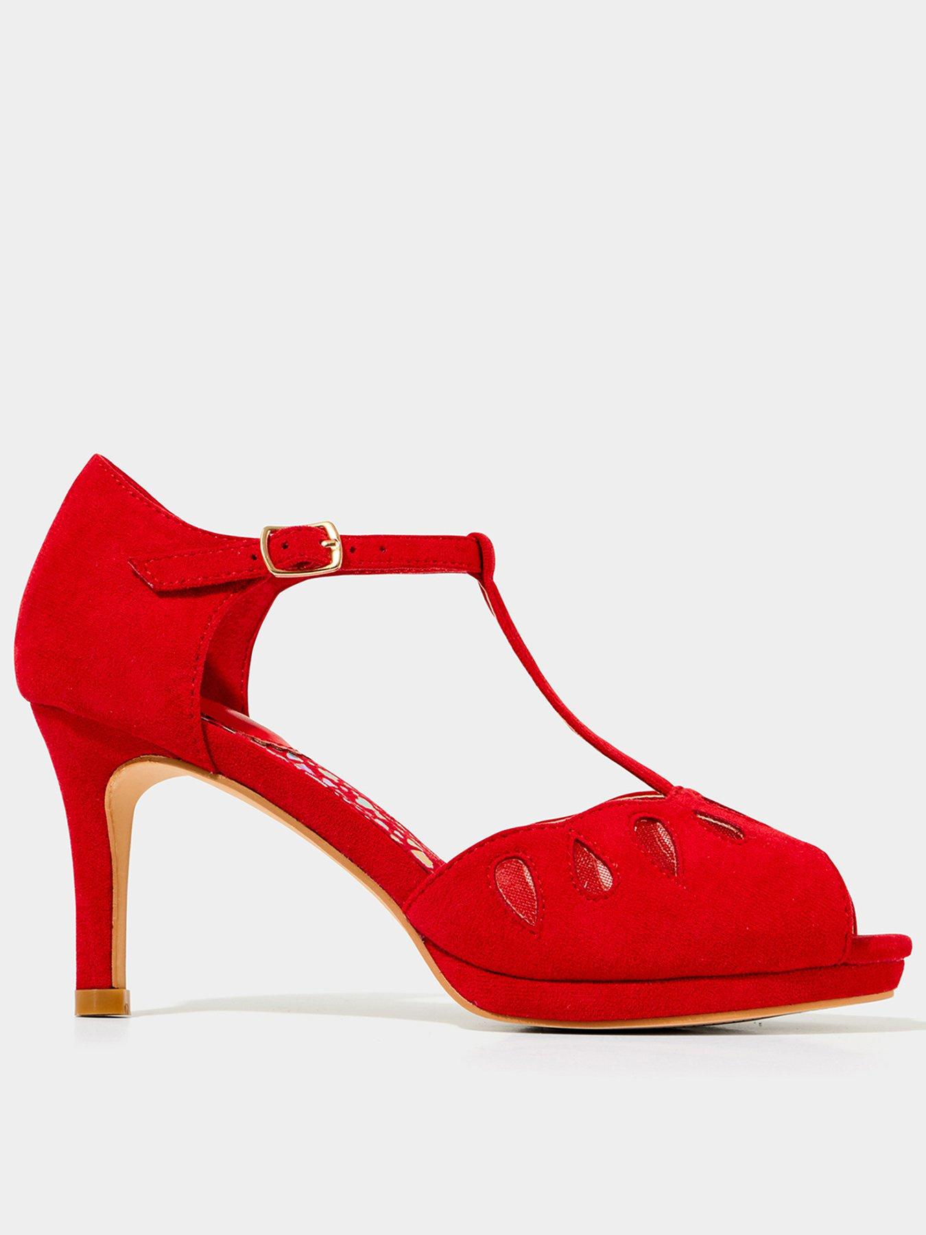 Joe Browns Rebel T Bar Shoes Red Very