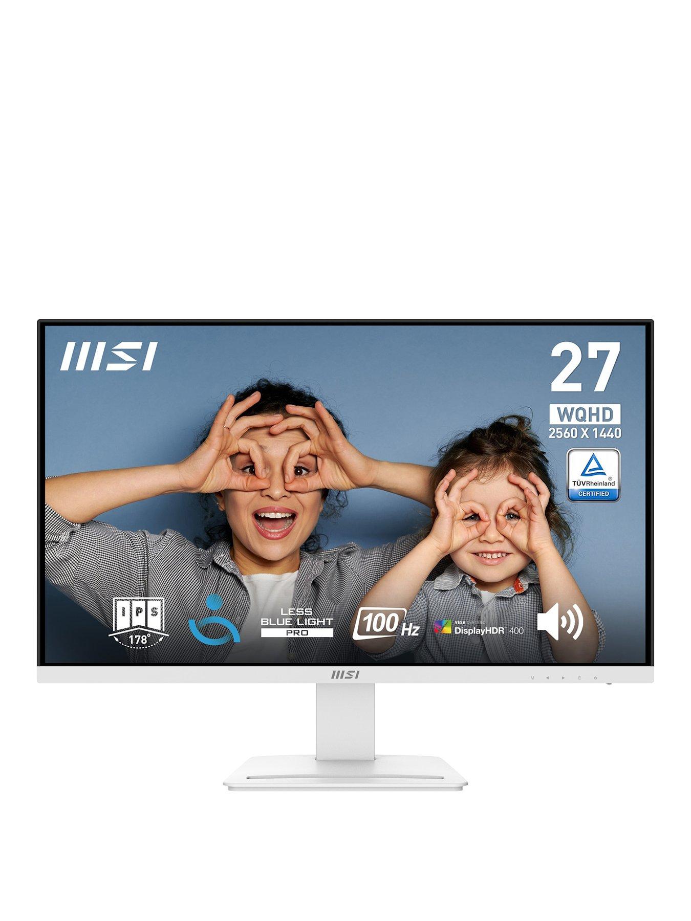 MSI PRO MP273QW E2 - 27in - WQHD - 100Hz - Flat Monitor - White | Very