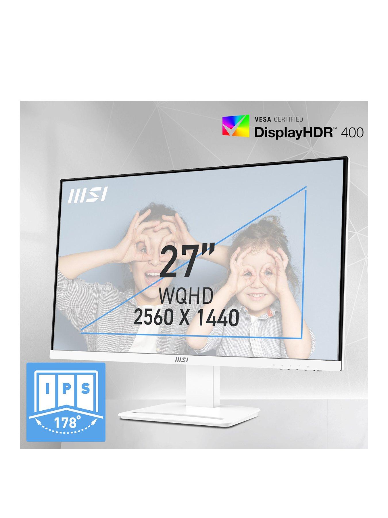MSI PRO MP273QW E2 - 27in - WQHD - 100Hz - Flat Monitor - White | Very