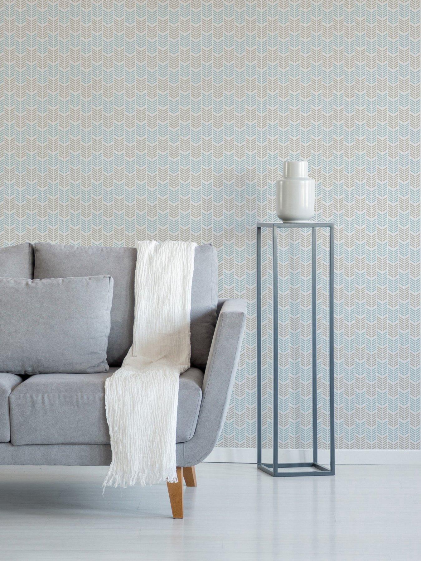 undefined Sfe Oiti - Taupe Bleu Wallpaper