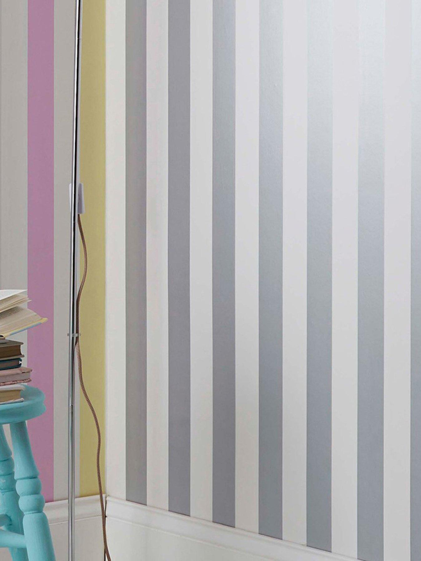 undefined Silver Stripe Wallpaper