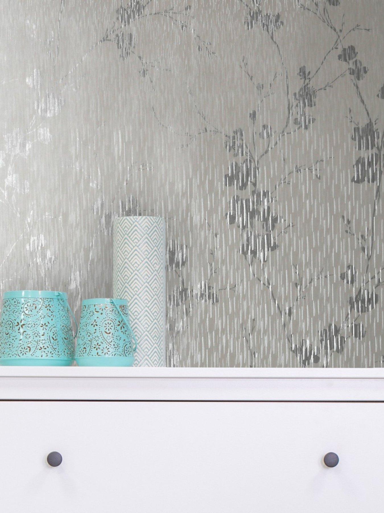 undefined Theia Blossom - Silver Wallpaper