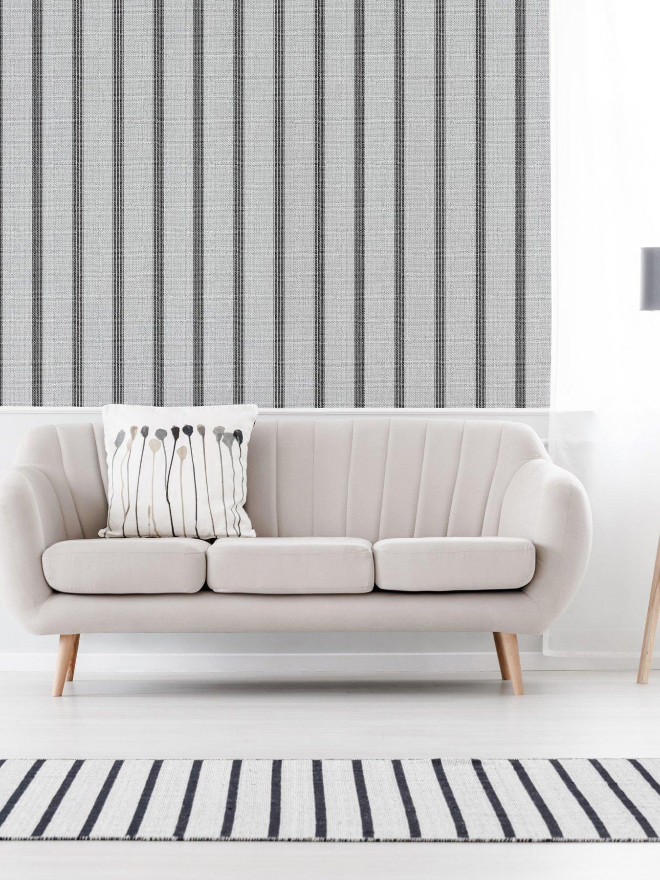 Superfresco Stripe - Flat White Wallpaper