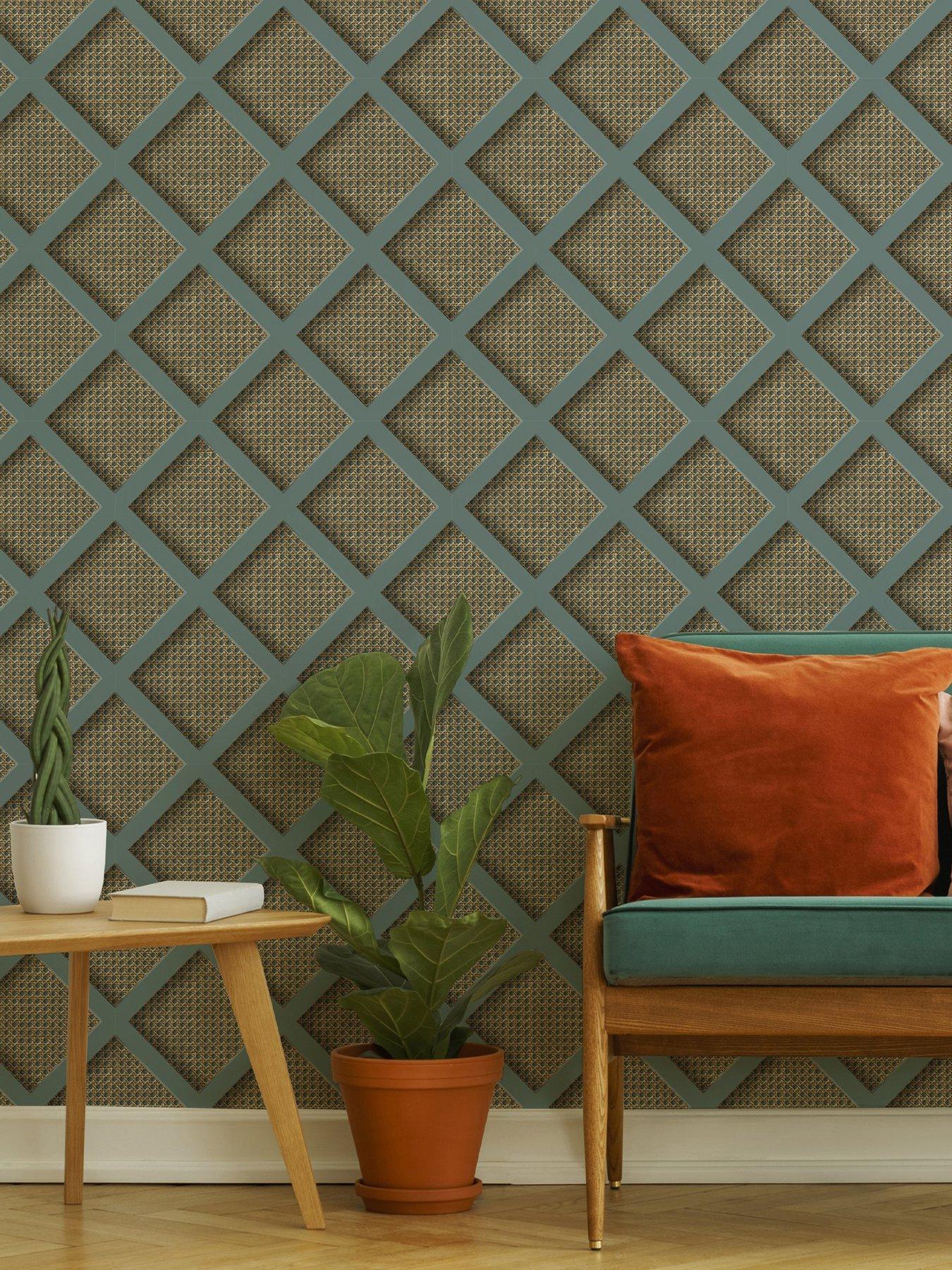 undefined Ocean Panel Rattan Wallpaper