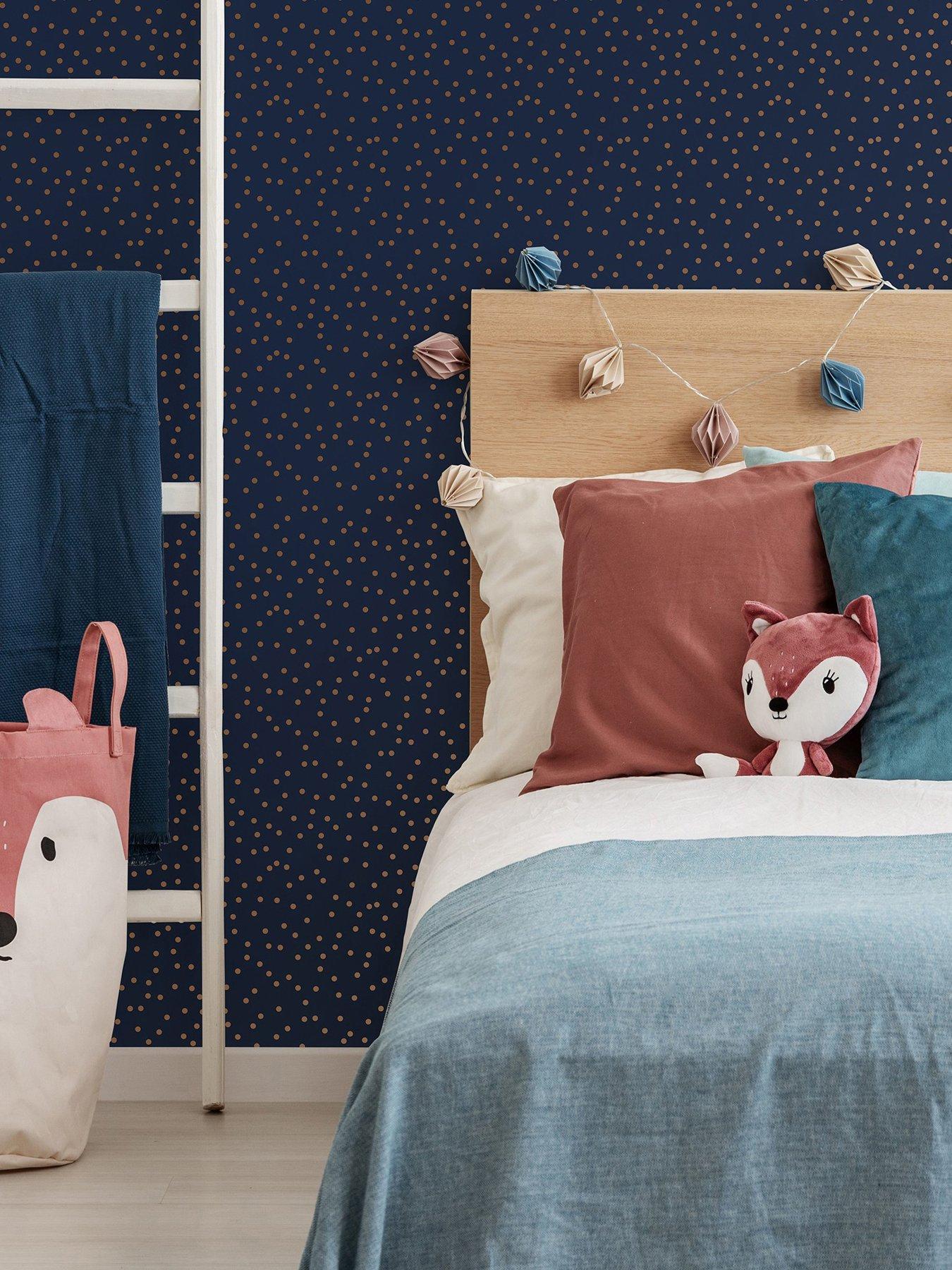 Superfresco Easy Confetti - Navy  &  Copper Wallpaper