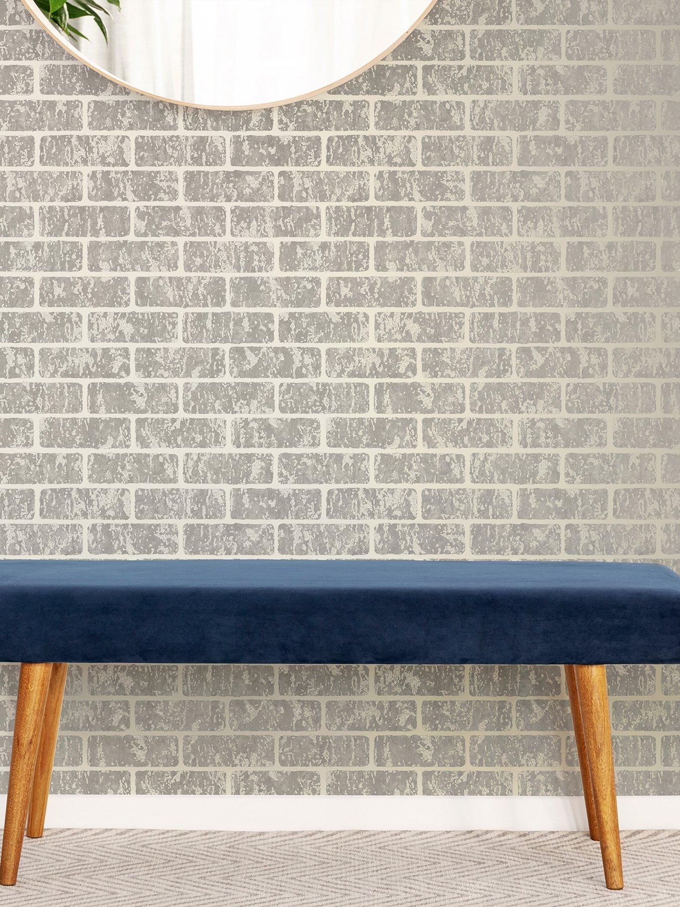 undefined Milan Brick - Taupe Wallpaper
