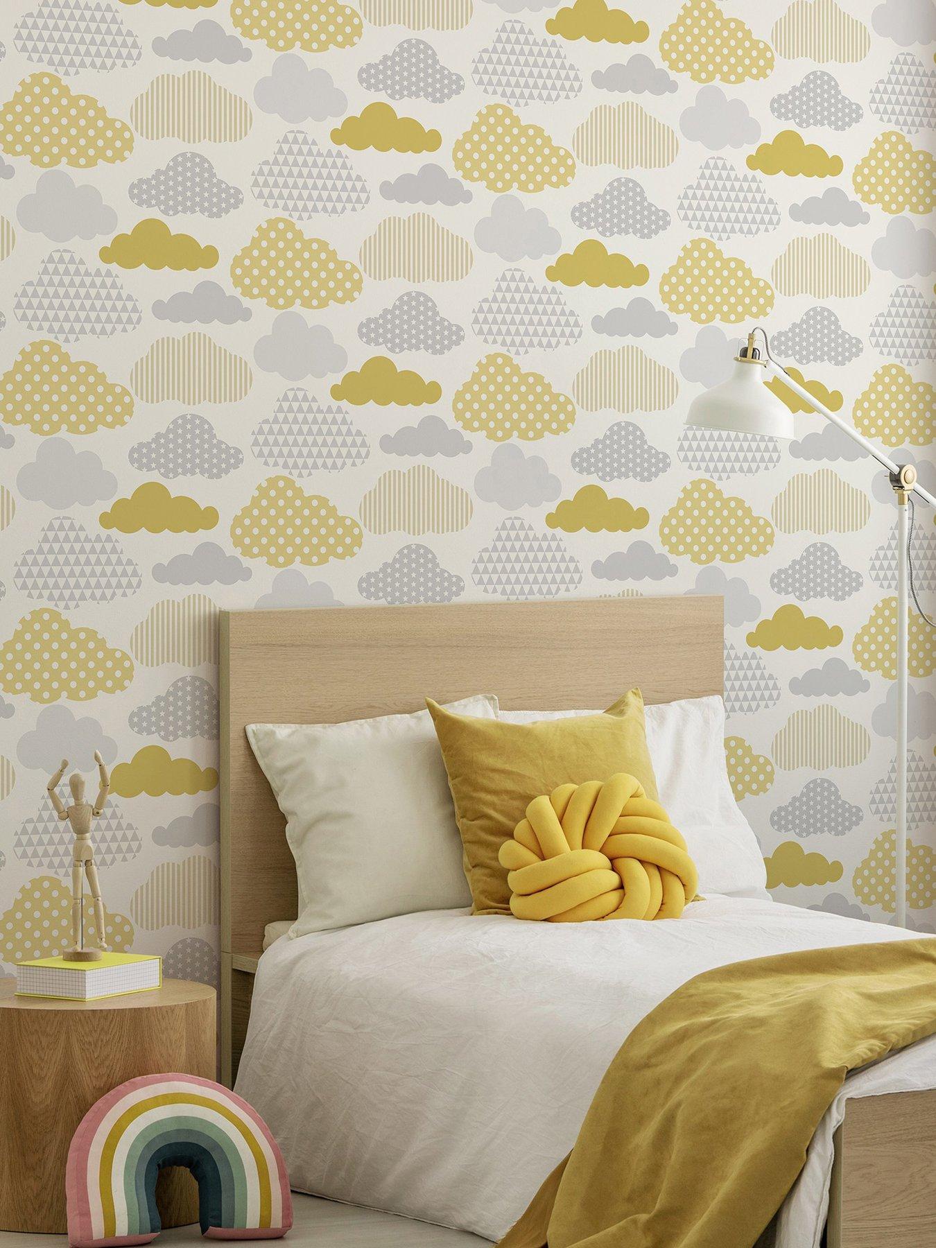 undefined Clouds - Yellow Wallpaper