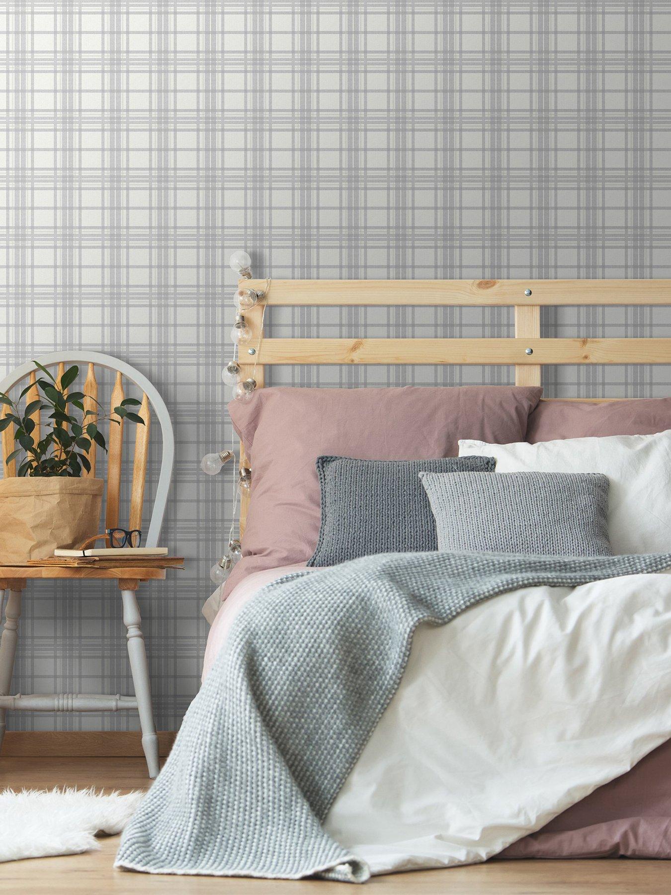 undefined Country Tartan - Silver Wallpaper
