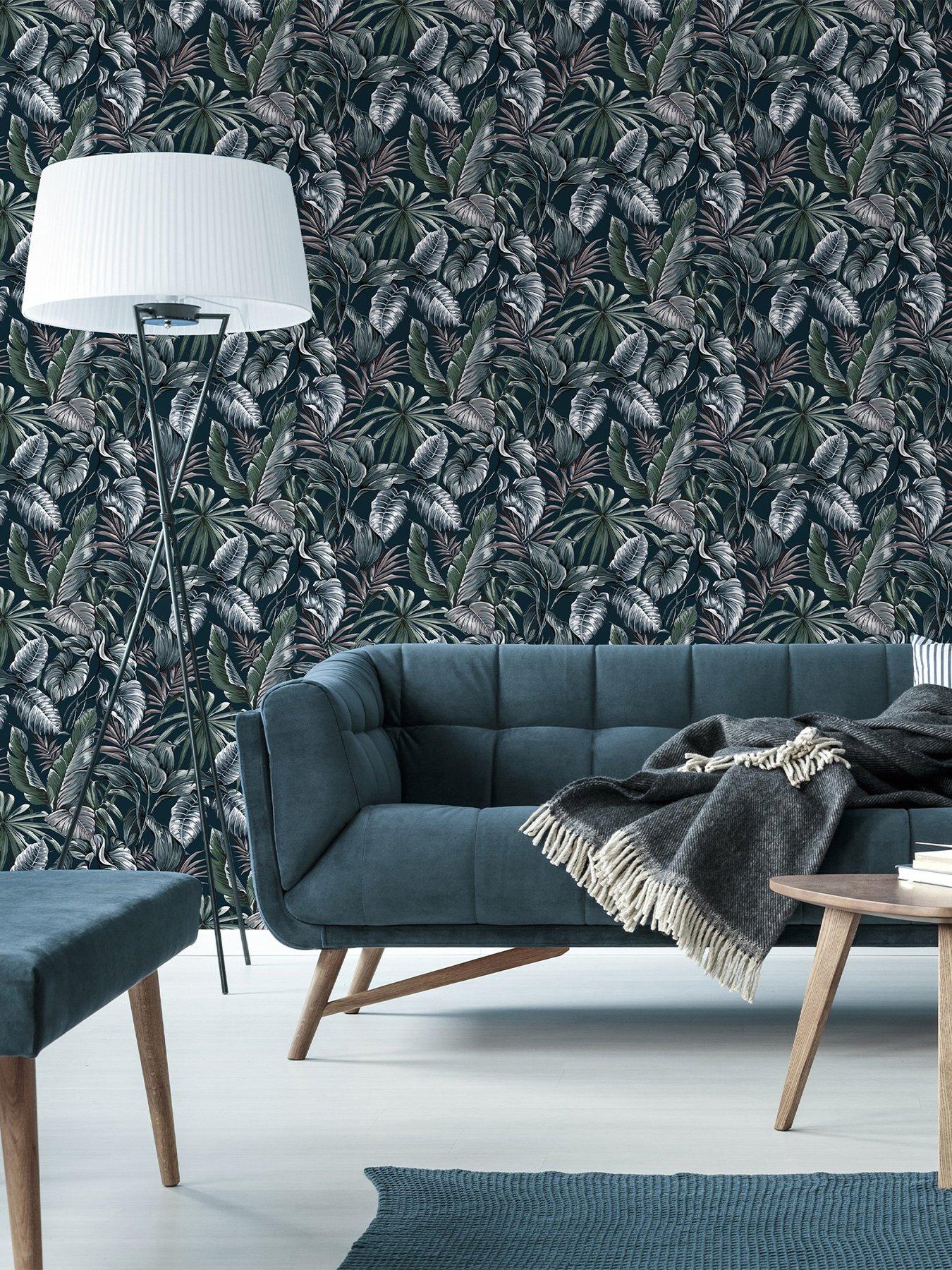 Sublime Leaves Exotique - Green Wallpaper