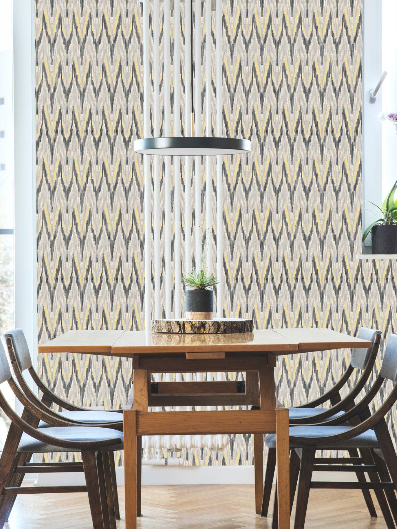 undefined Homespun Geo - Ochre Wallpaper