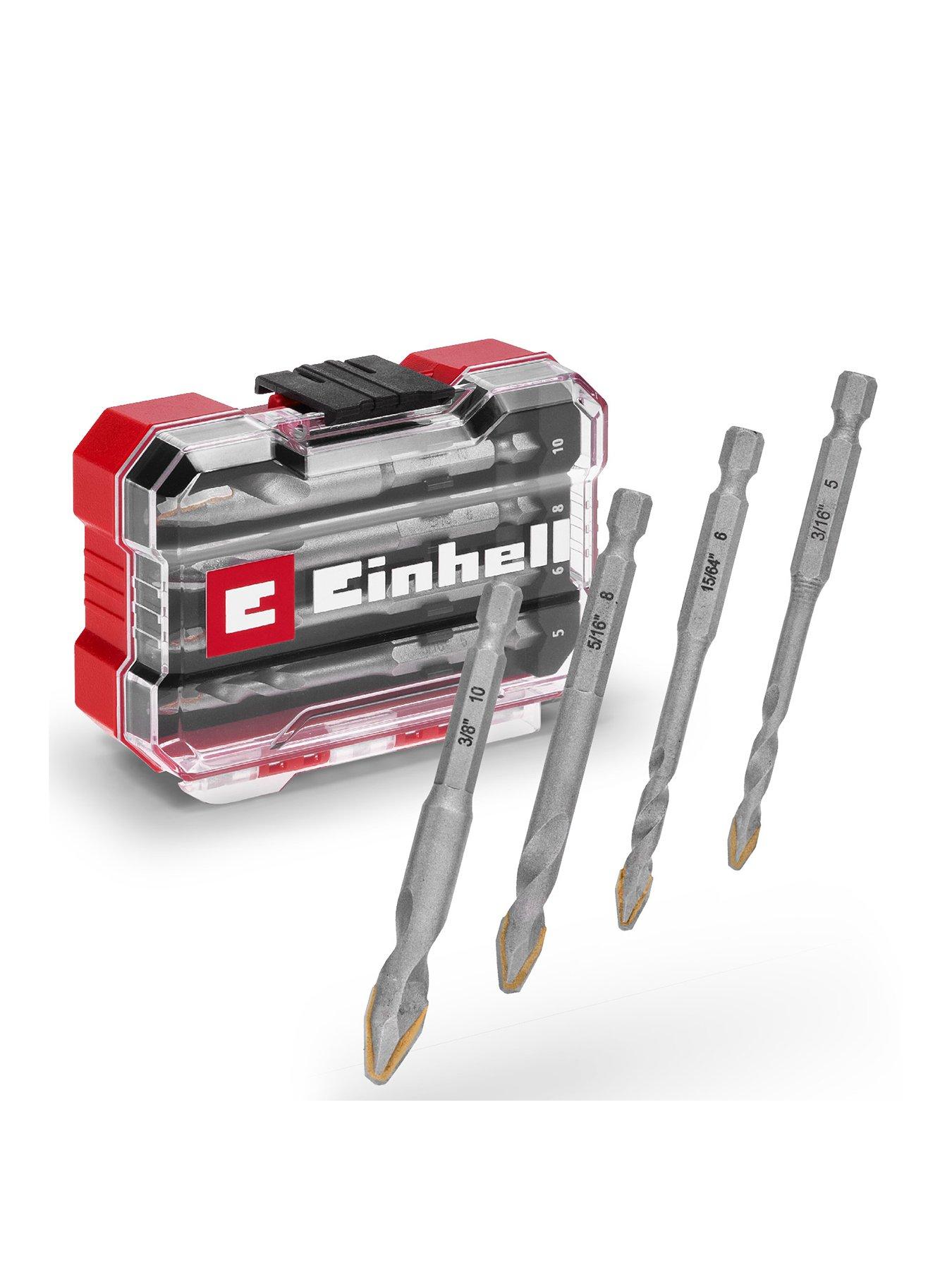 Product photograph of Einhell Xs-case 4pc Ceramic Tile Drill Bit Set from very.co.uk