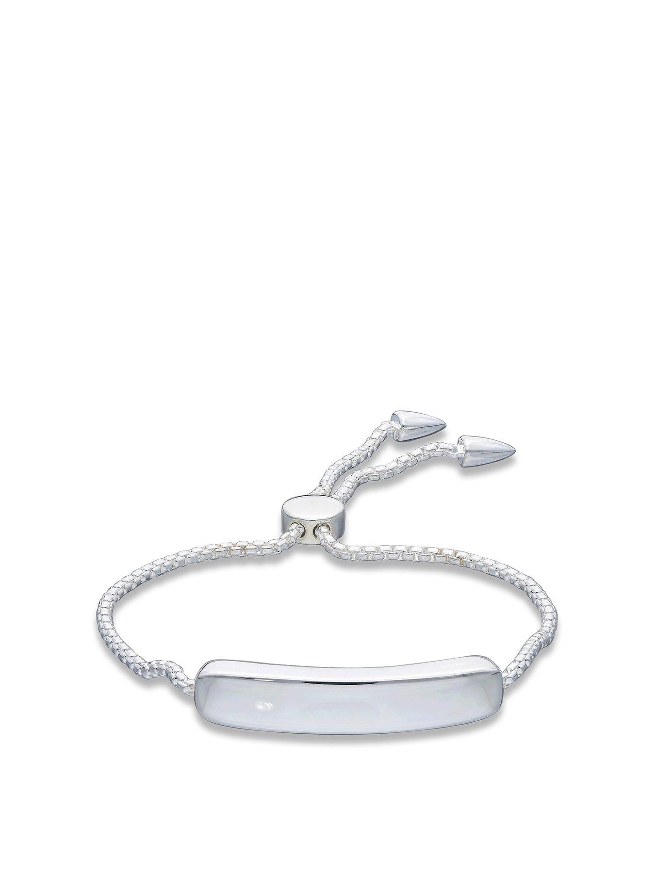 The Love Collection Sterling Silver Infinity ID Bolo Bracelet