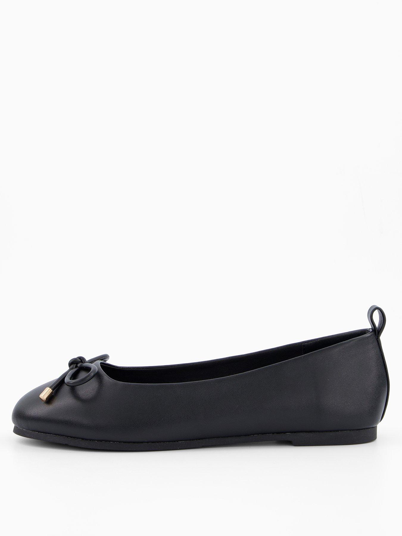 Image 2 of 7 of The Very Collection Extra Wide Ballerina Pumps - Black