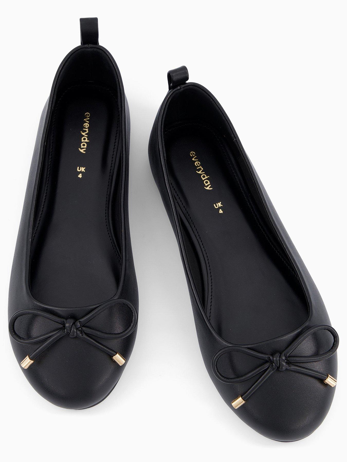 Image 3 of 7 of The Very Collection Extra Wide Ballerina Pumps - Black
