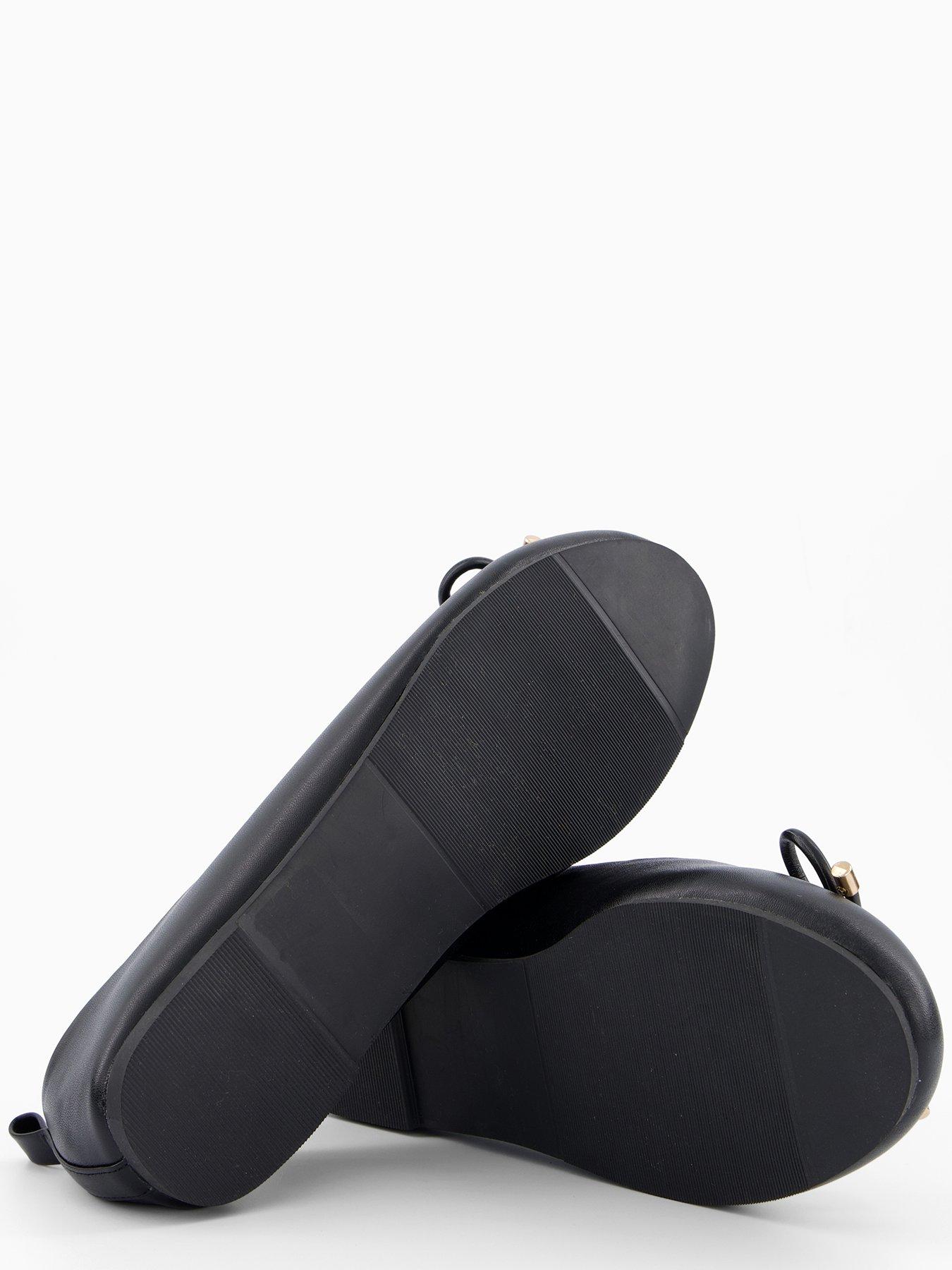 Image 4 of 7 of The Very Collection Extra Wide Ballerina Pumps - Black