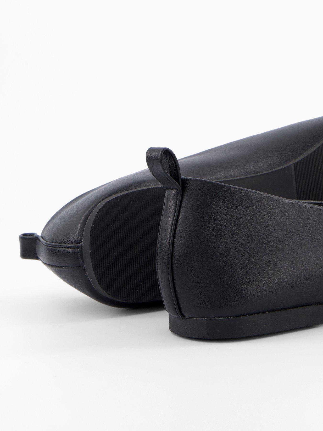 Image 6 of 7 of The Very Collection Extra Wide Ballerina Pumps - Black