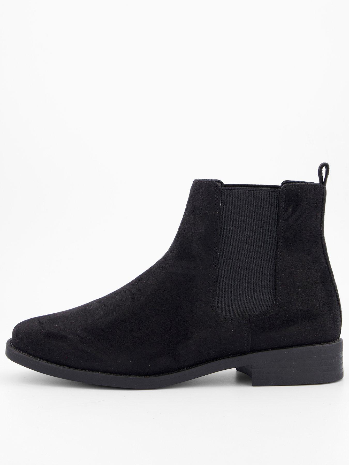 V by Very: Wide Fit Ankle Boots - Black