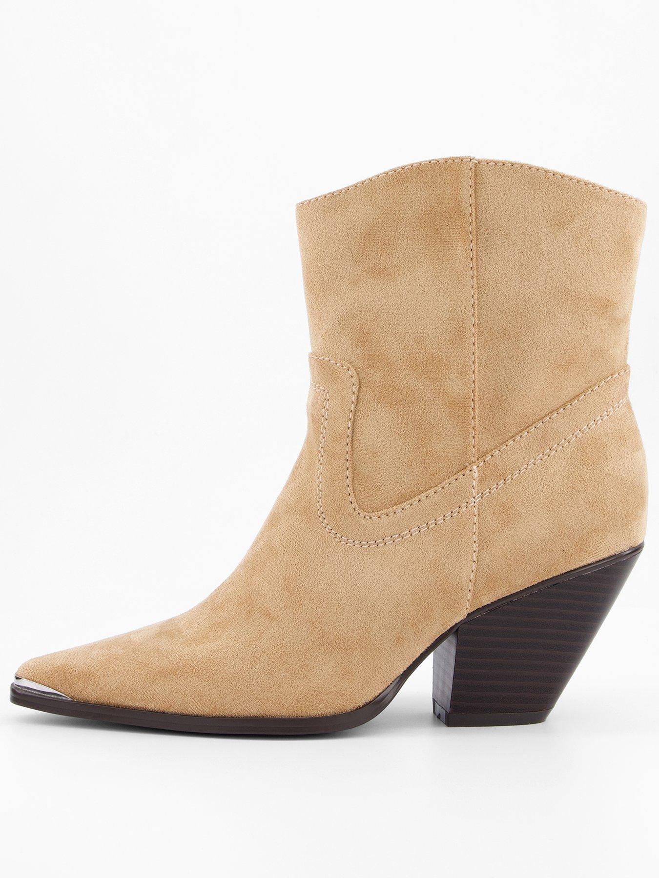 undefined Western Ankle Boot - Brown