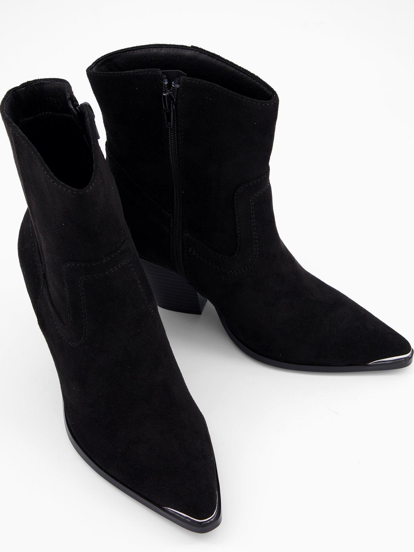 Image 4 of 7 of V by Very Western Ankle Boot - Black