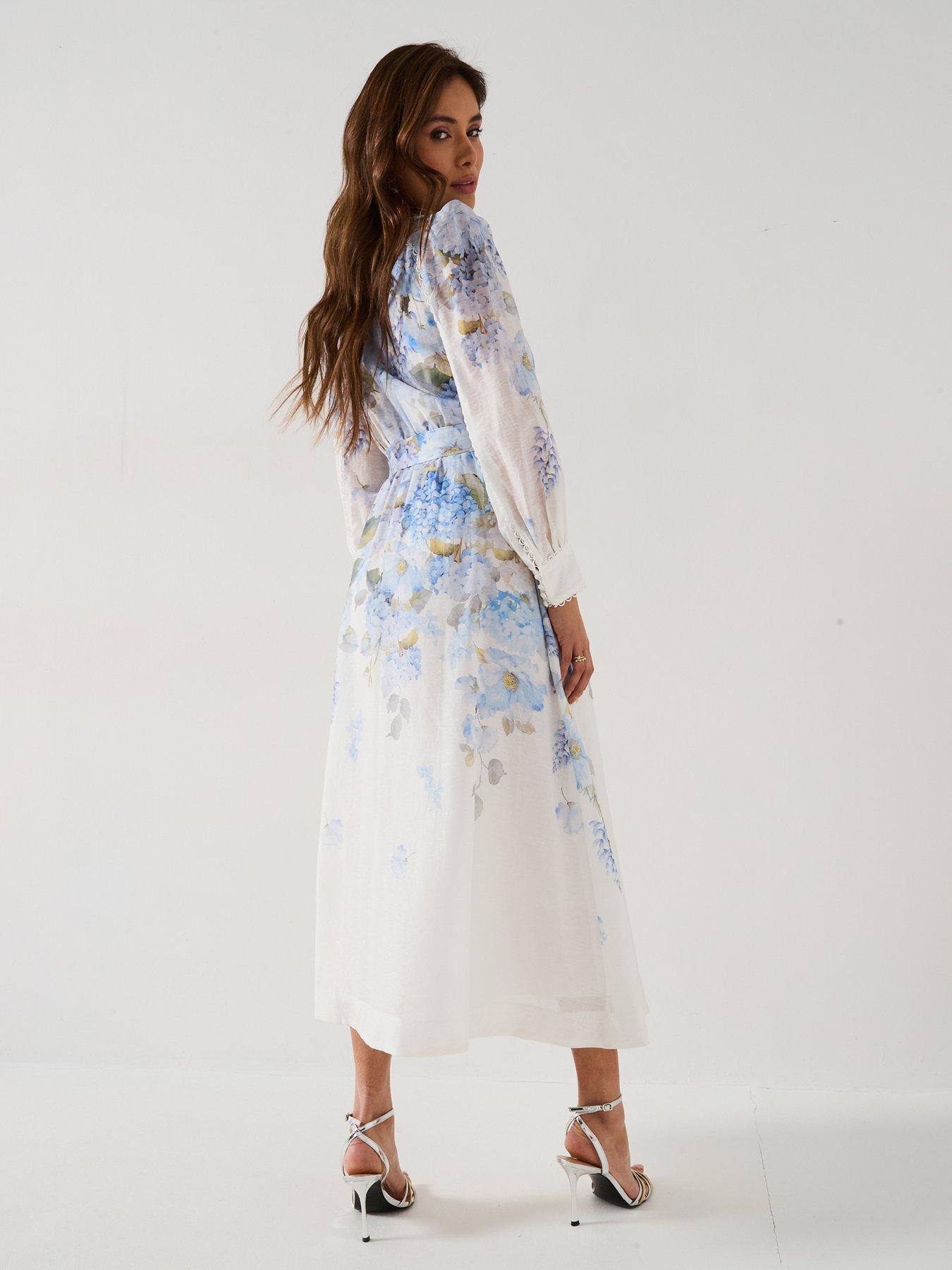 Forever New Peyton Trim Detail Midi Dress - Blue | Very
