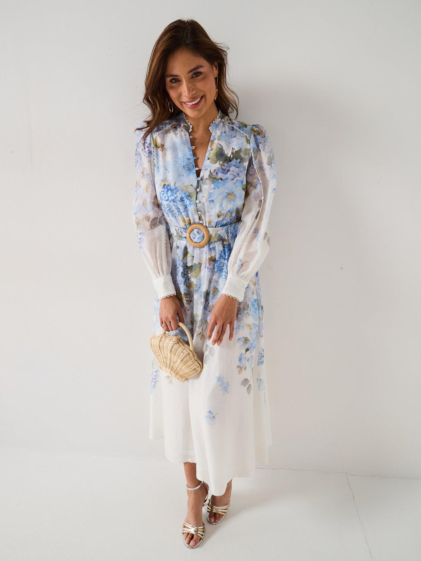 blue forever new dress Forever New Poppy Ruffle Blue  Hire For A Night