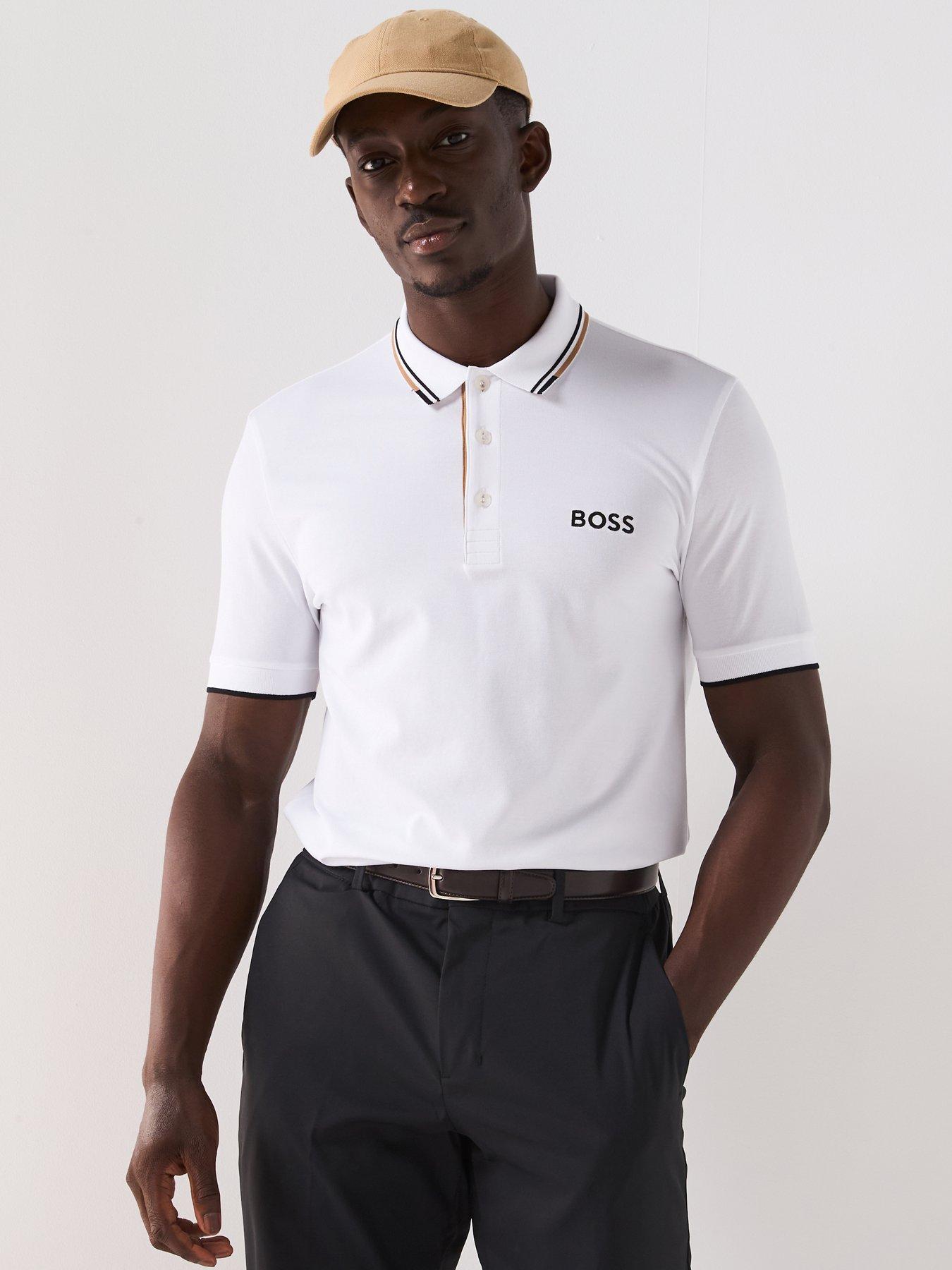 BOSS: Mens Golf Paddy Pro Regular Fit Polo T-Shirt - White