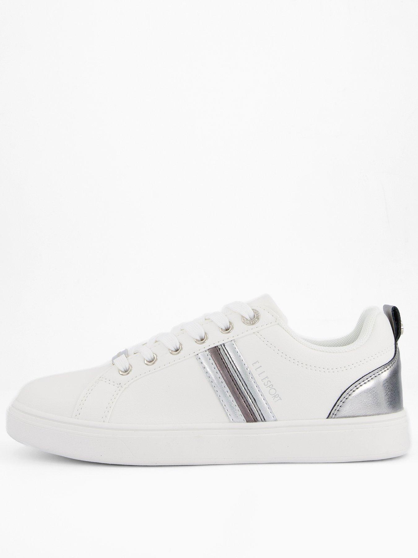 Elle Sport Sports Metallic Trim Trainer White Very